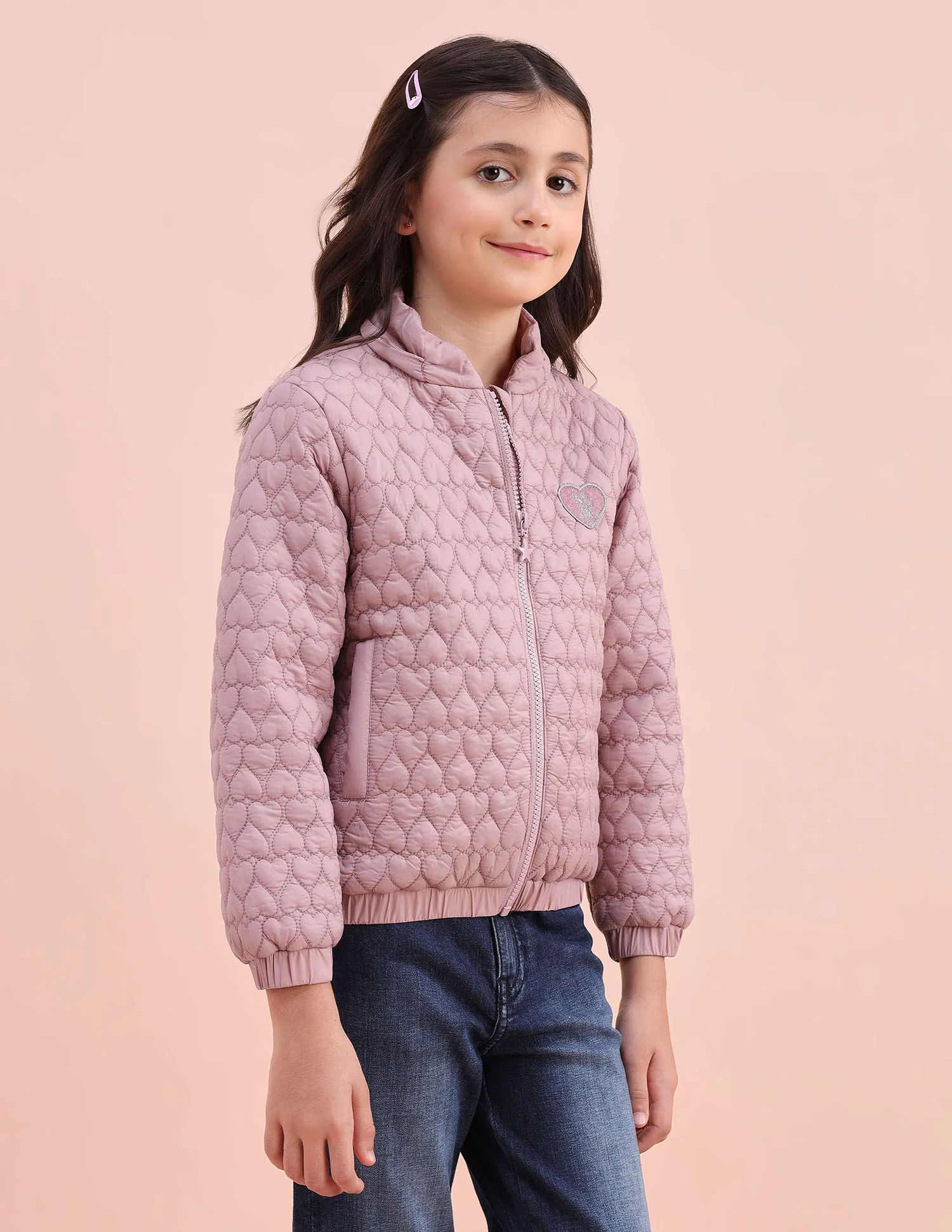 Heart Quilted Regular Fit Jacket - Image 12