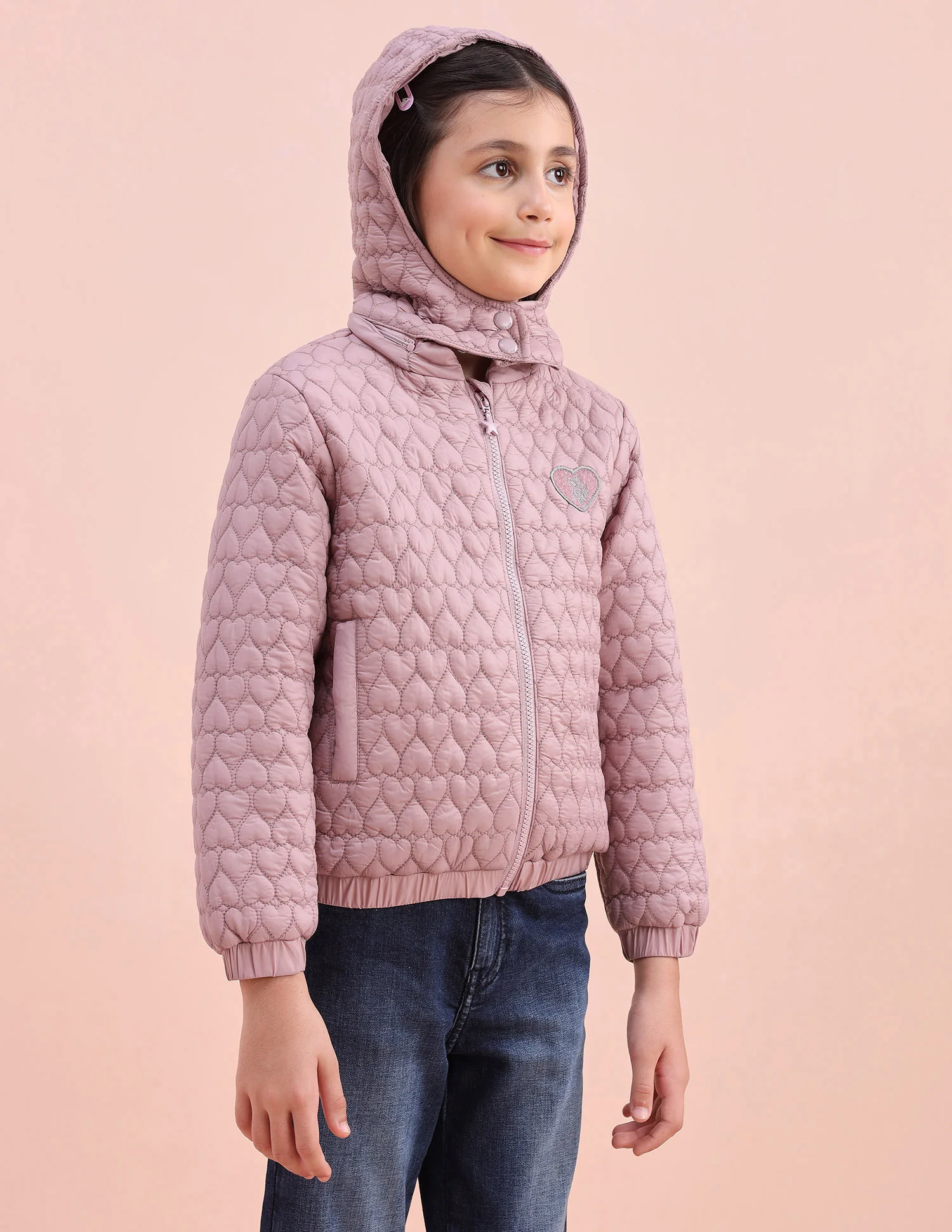 Heart Quilted Regular Fit Jacket - Image 4