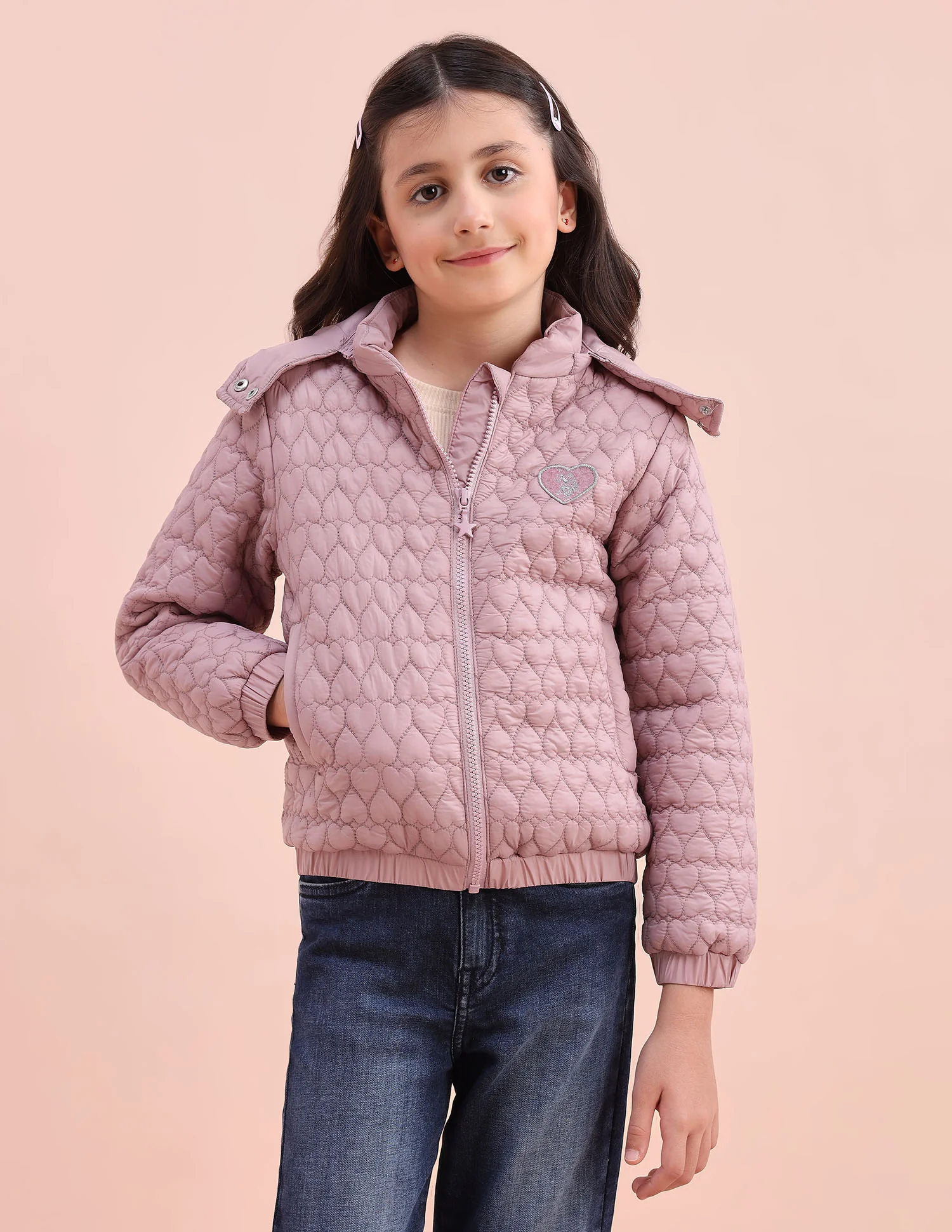 Heart Quilted Regular Fit Jacket - Image 6