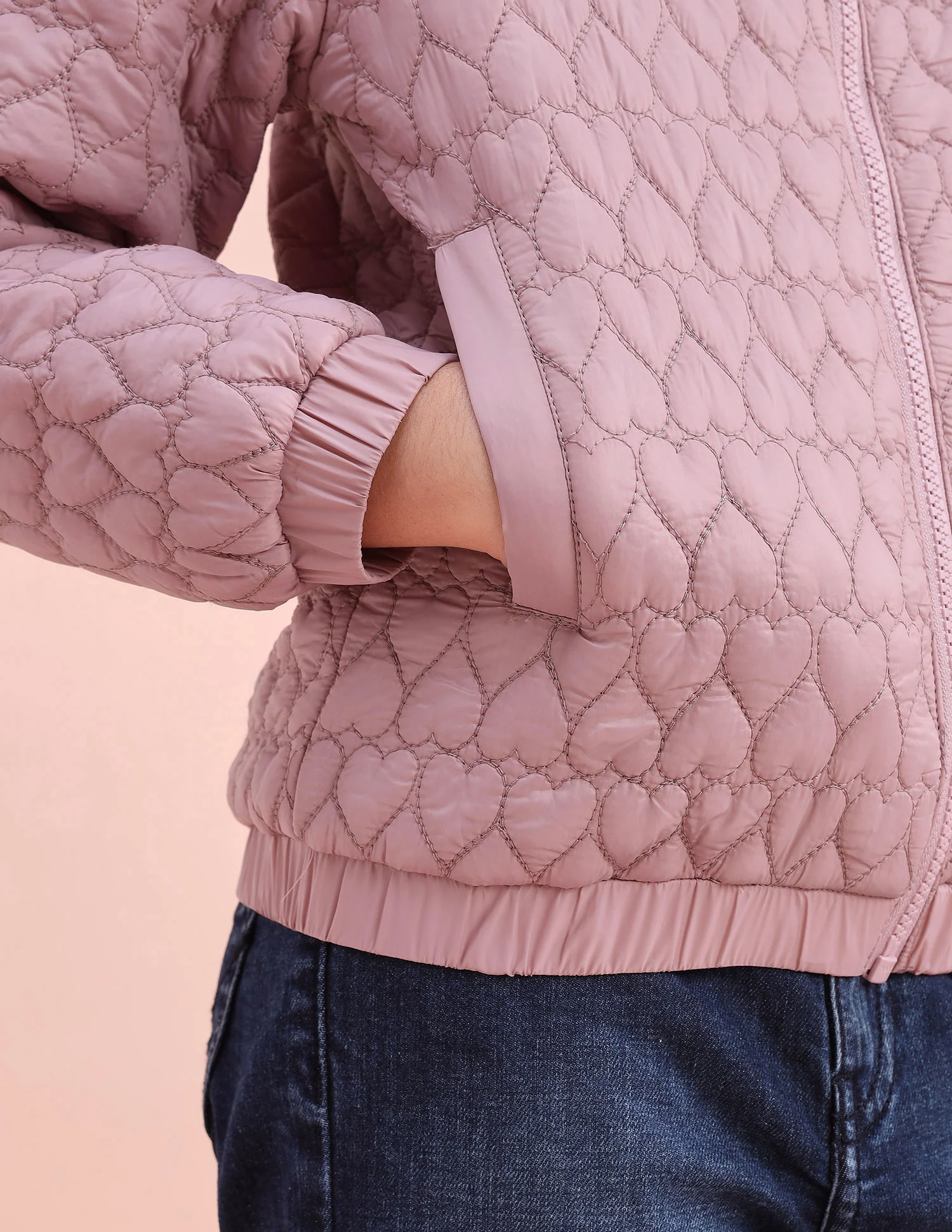 Heart Quilted Regular Fit Jacket - Image 8