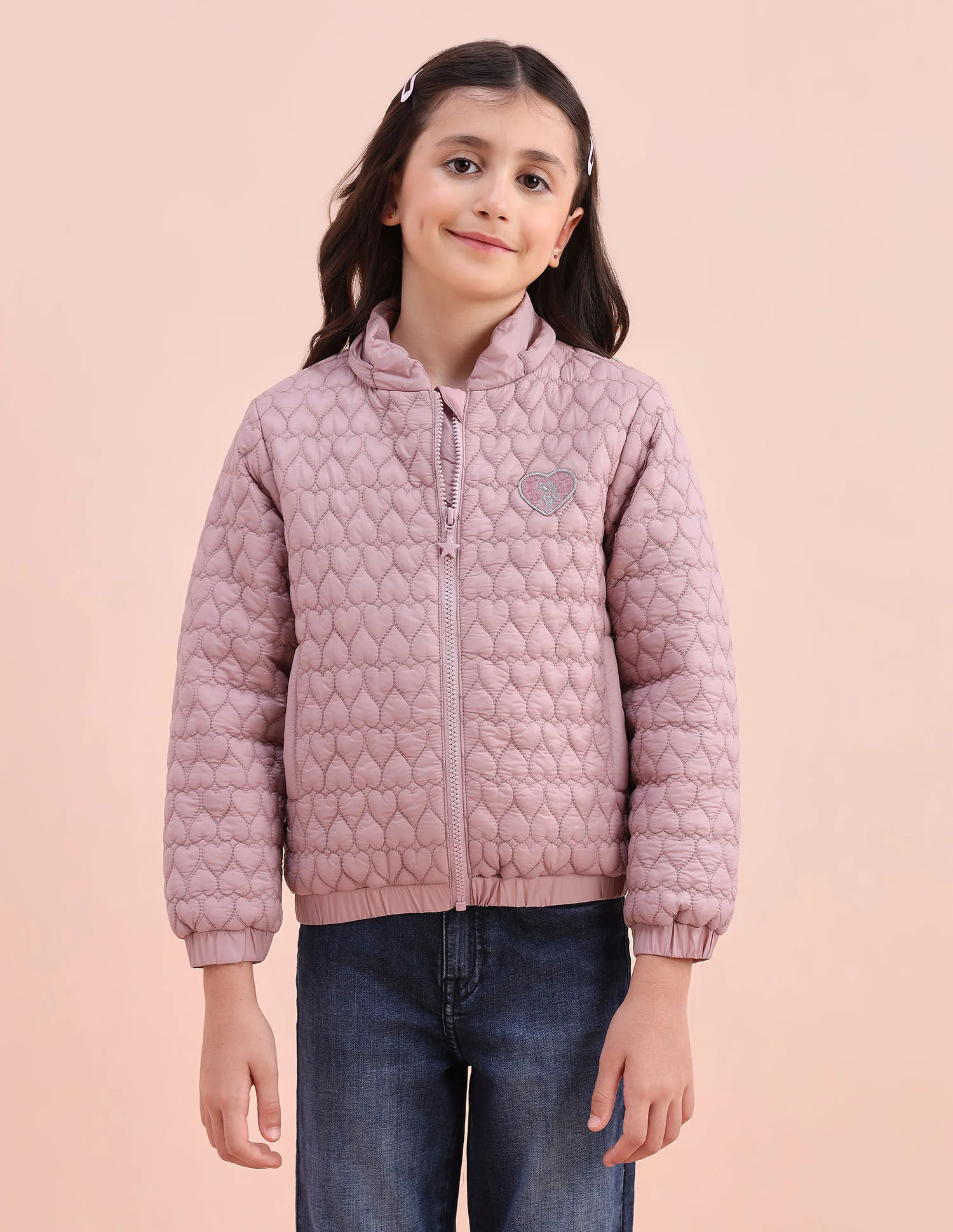 Heart Quilted Regular Fit Jacket - Image 9