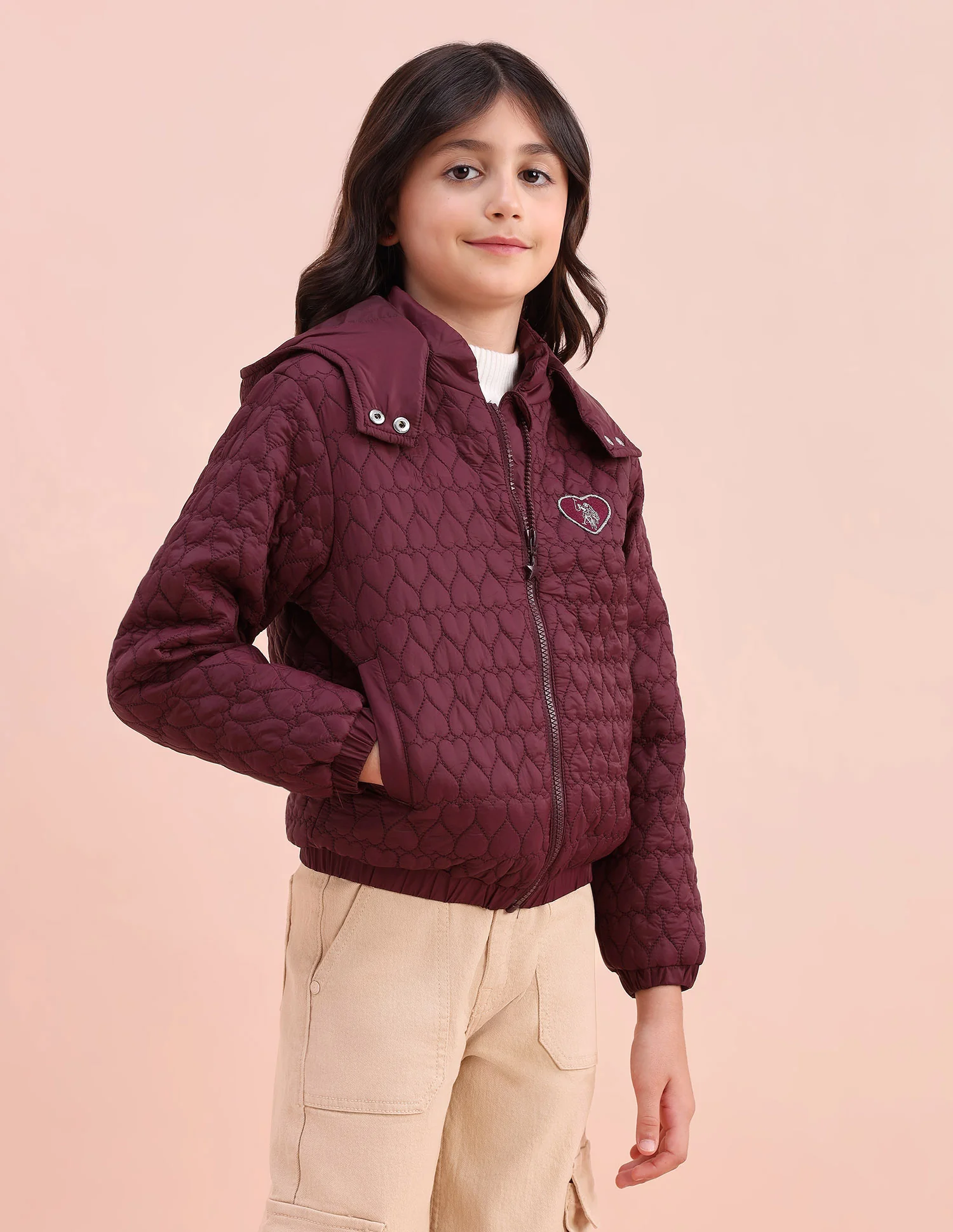 Heart Quilted Regular Fit Jacket - Image 12