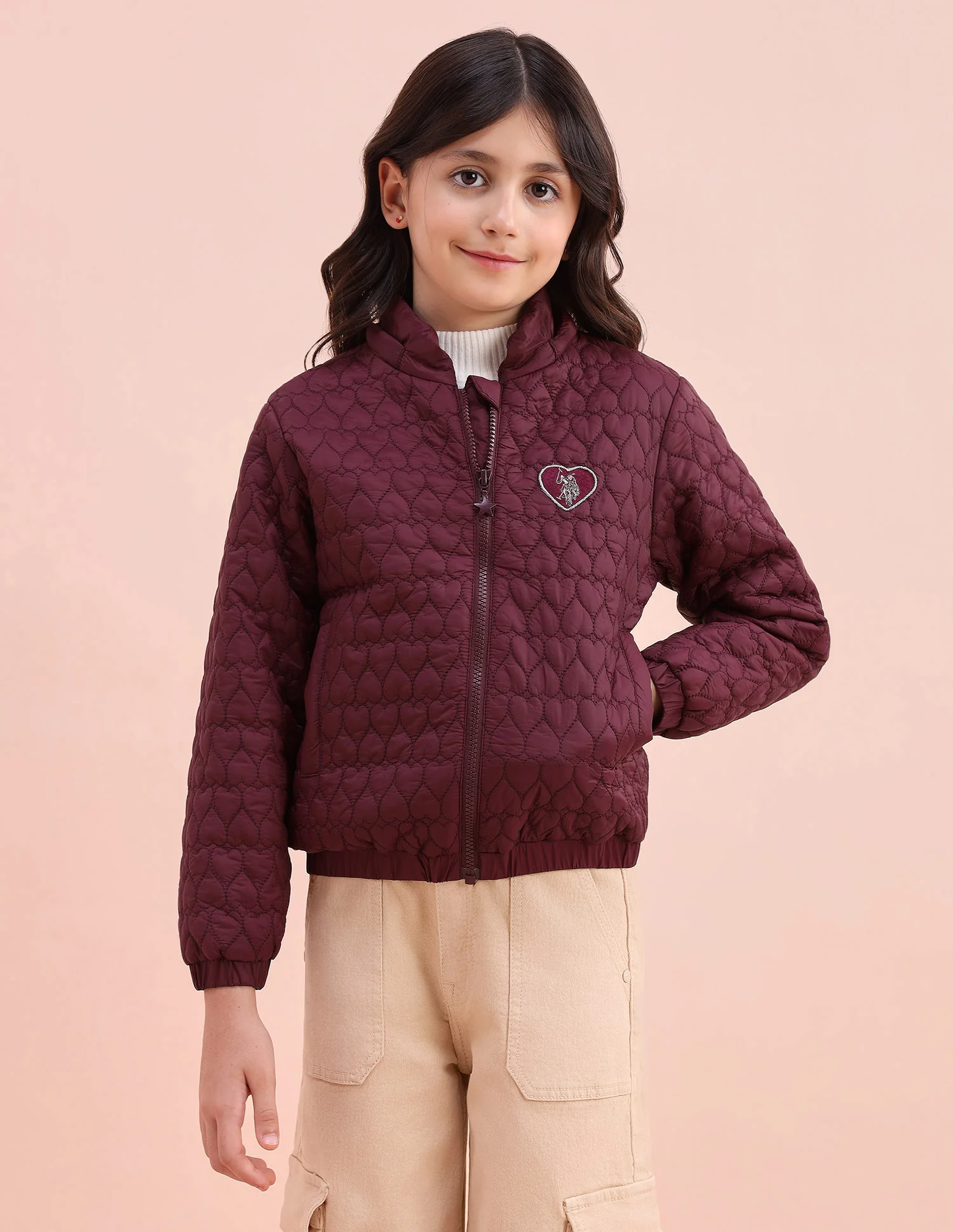 Heart Quilted Regular Fit Jacket - Image 9