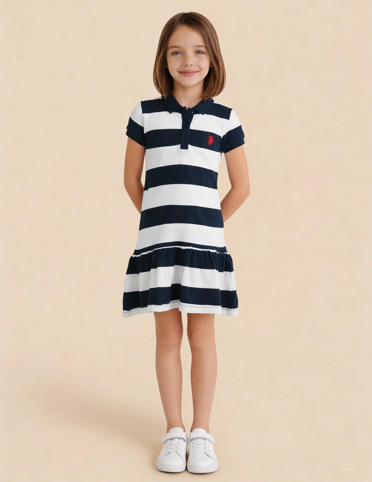 Horizontal Striped A-Line Dress - Image 3