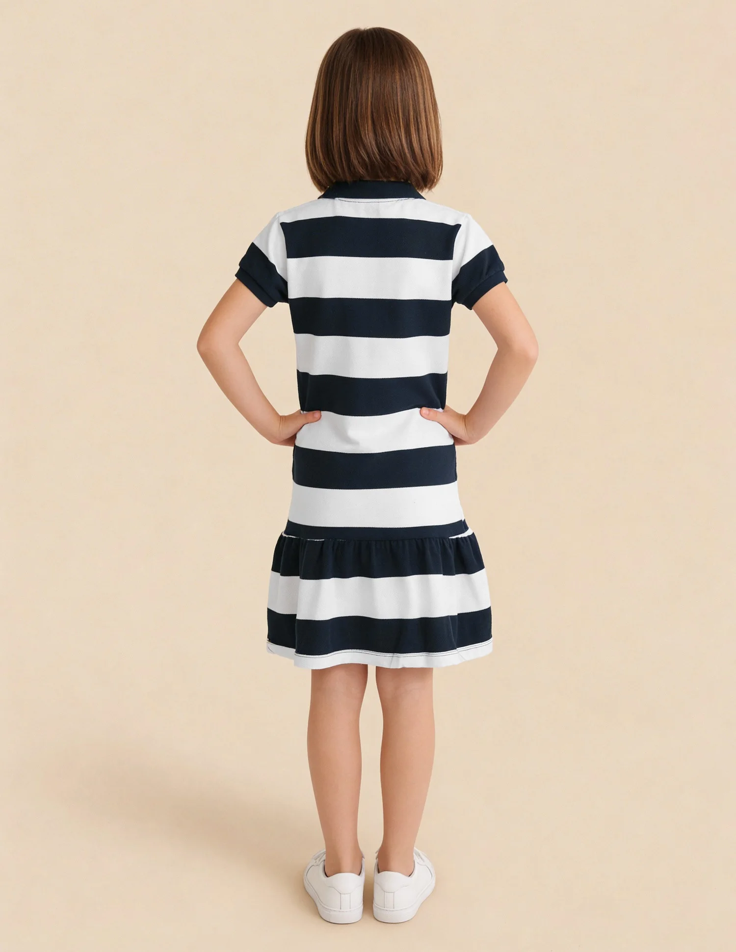Horizontal Striped A-Line Dress - Image 4
