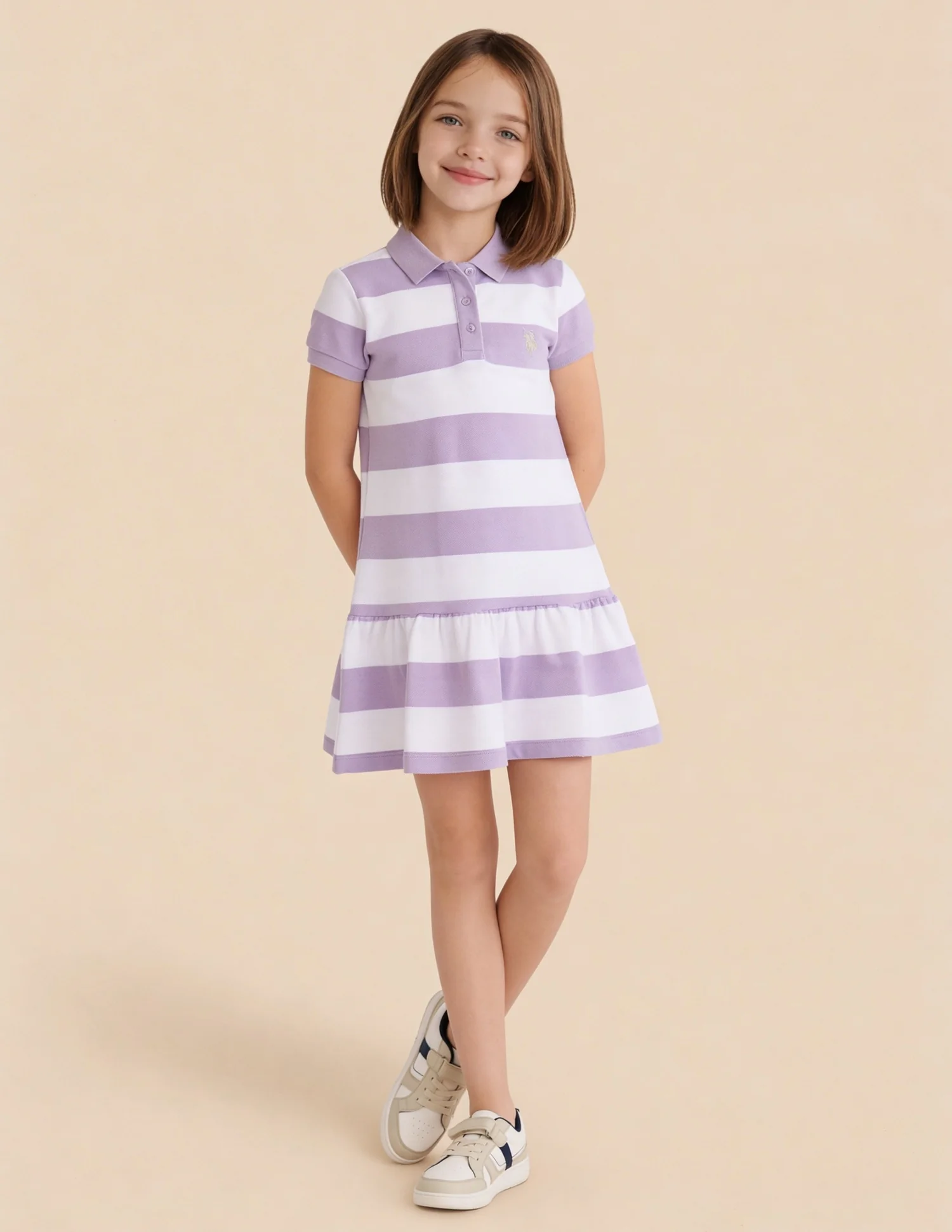 Horizontal Striped A-Line T-Shirt Dress - Image 3