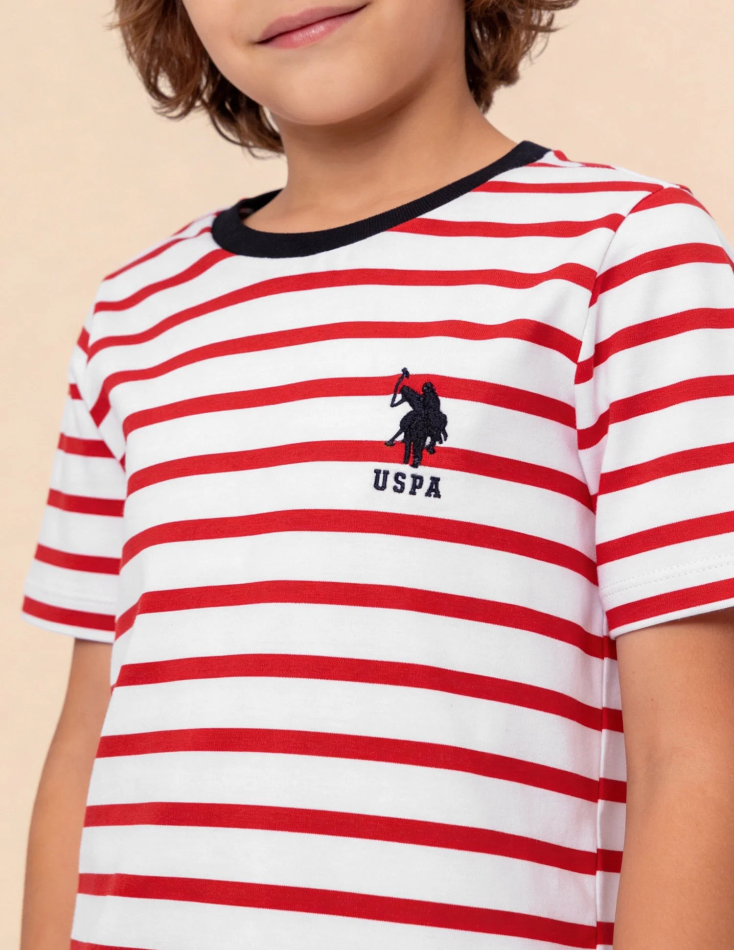 Horizontal Striped And Graphic Brand Printed Regular Fit T-Shirt - Pack Of 2 - Image 11