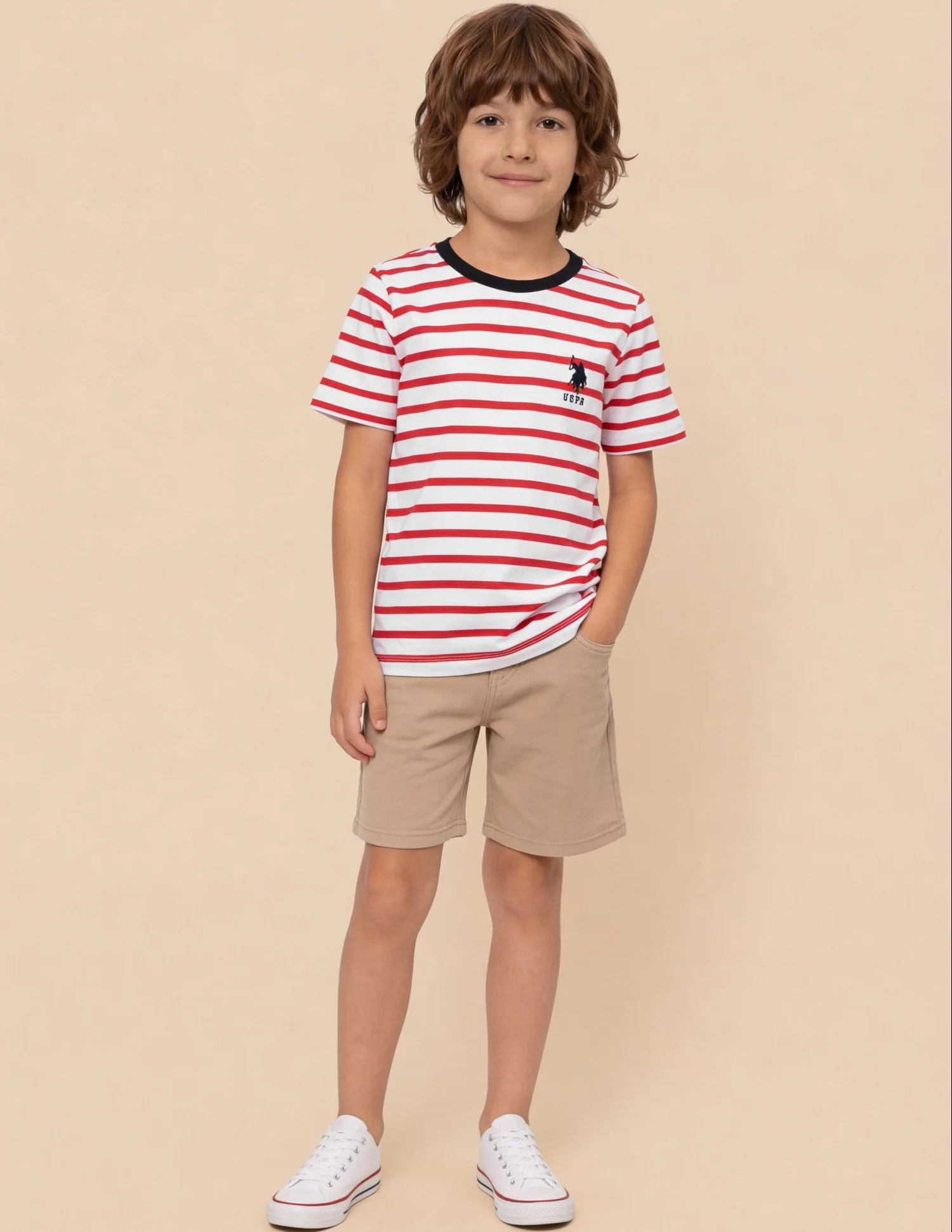 Horizontal Striped And Graphic Brand Printed Regular Fit T-Shirt - Pack Of 2 - Image 4