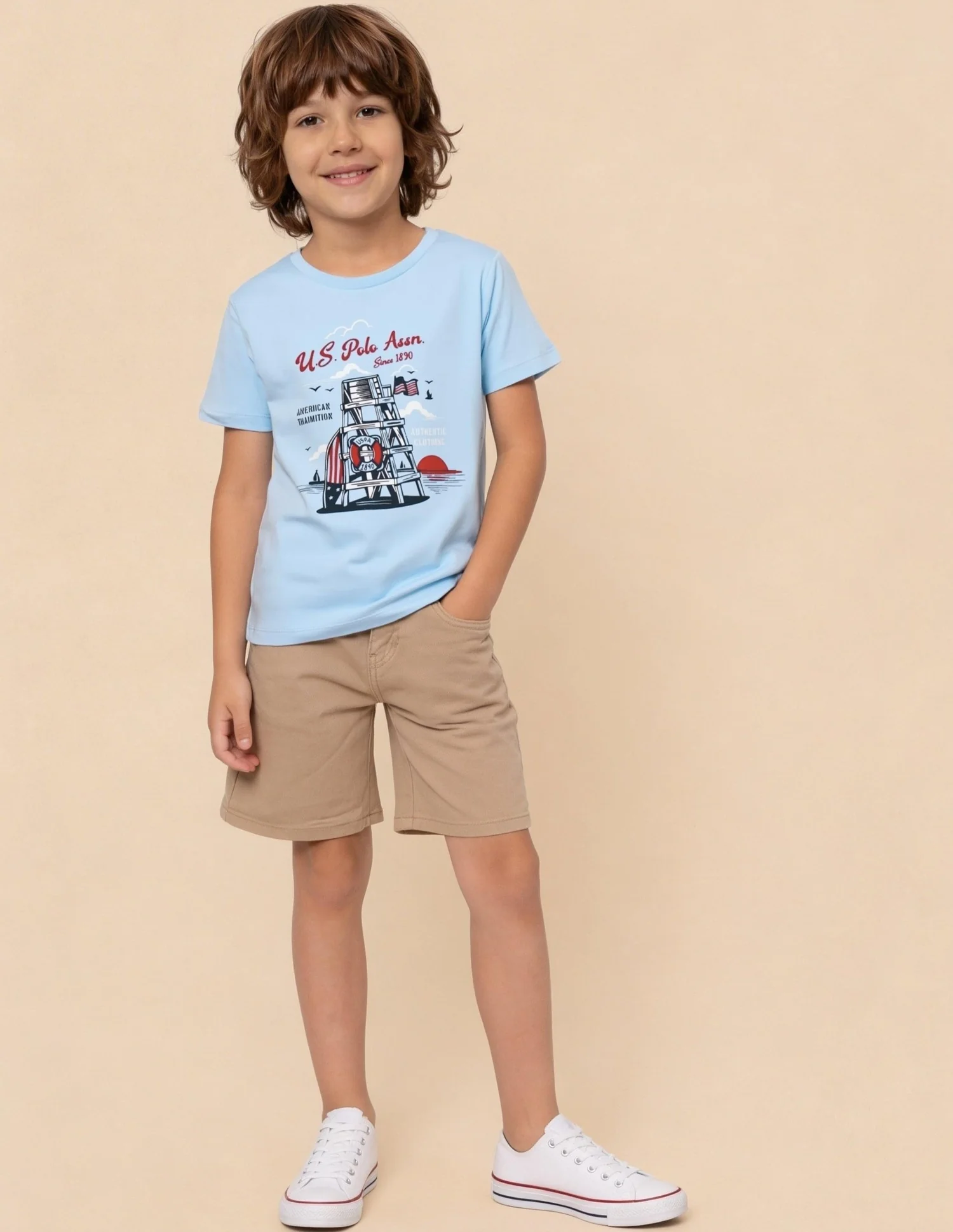 Horizontal Striped And Graphic Brand Printed Regular Fit T-Shirt - Pack Of 2 - Image 5