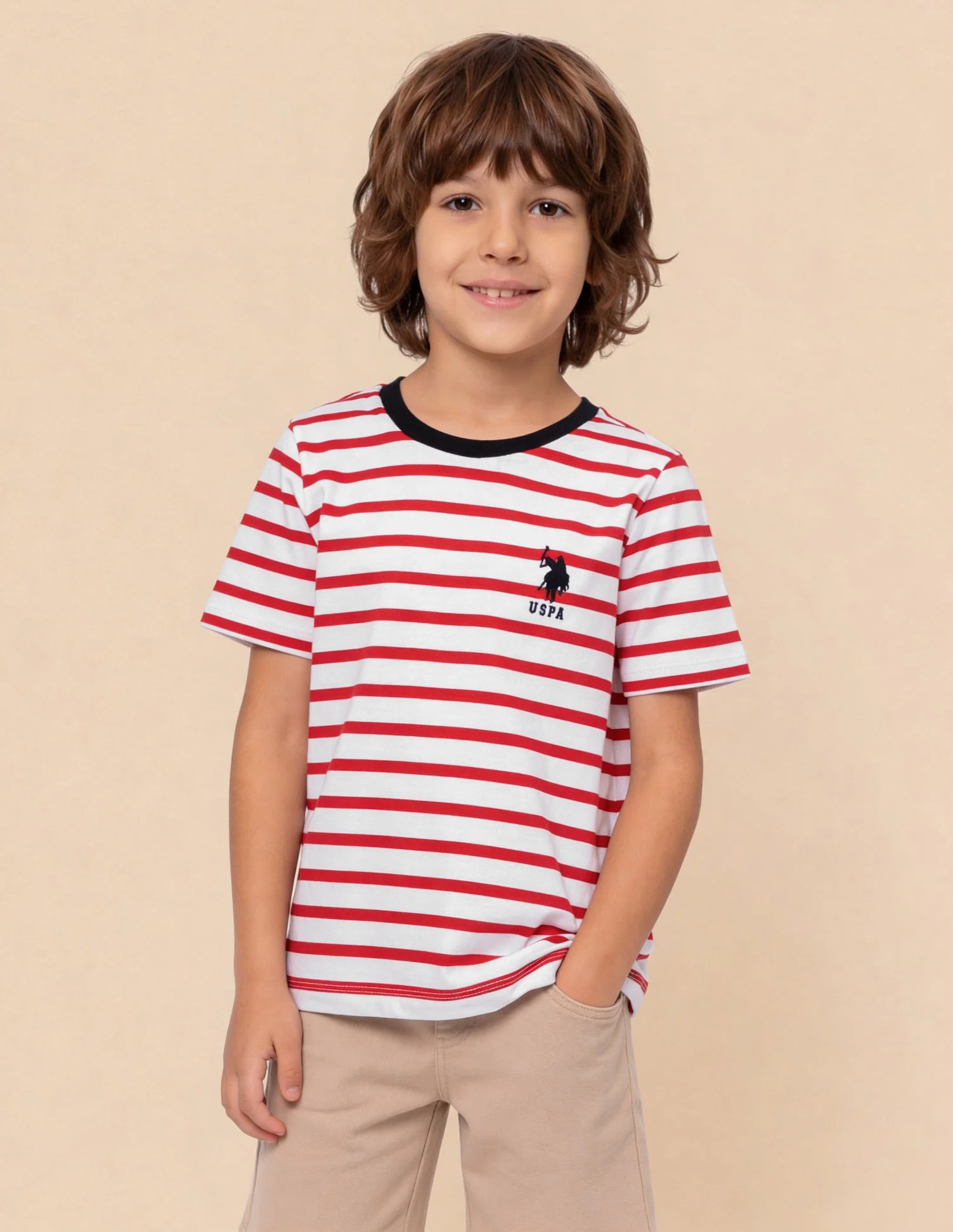 Horizontal Striped And Graphic Brand Printed Regular Fit T-Shirt - Pack Of 2 - Image 7