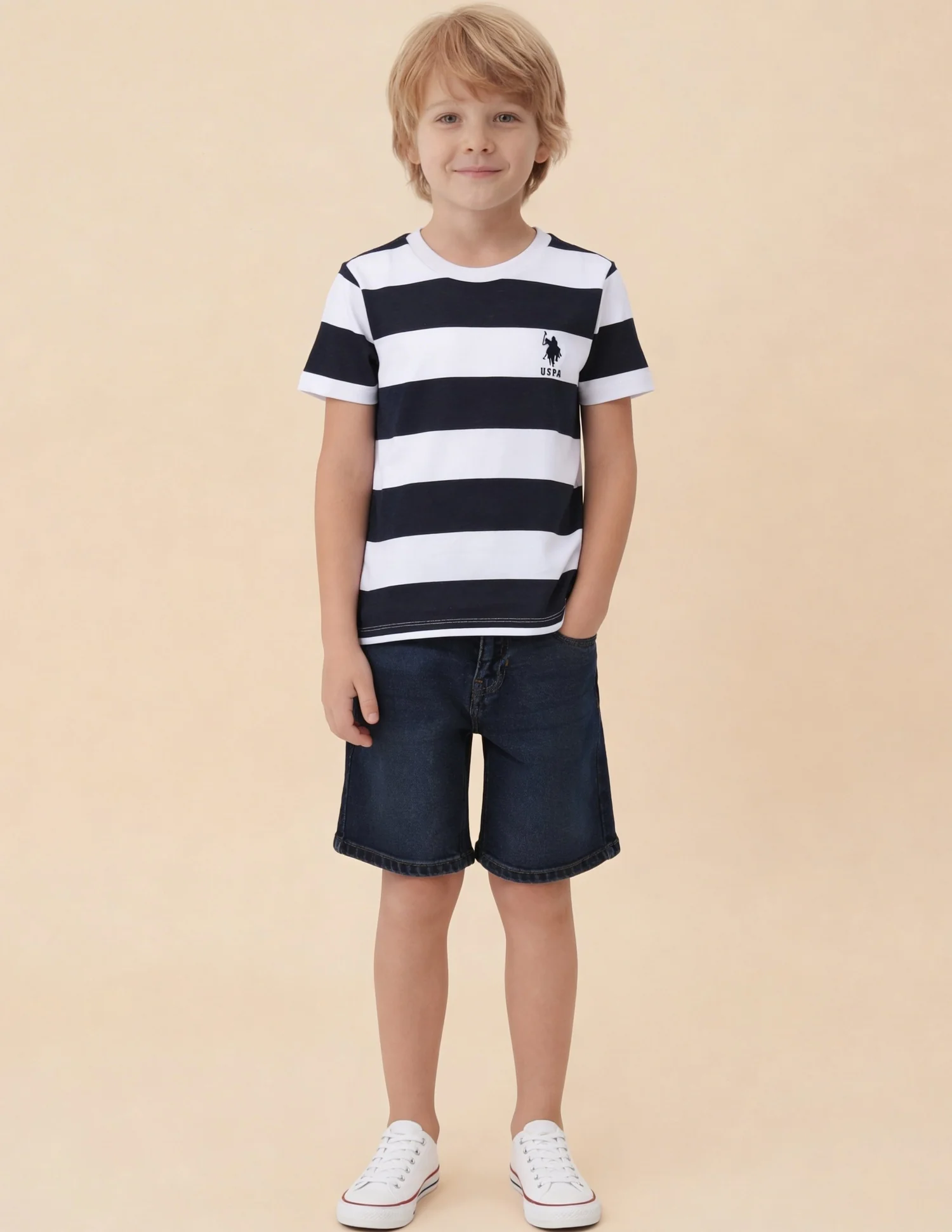 Horizontal Striped And Solid Regular Fit T-Shirt - Pack Of 2 - Image 4