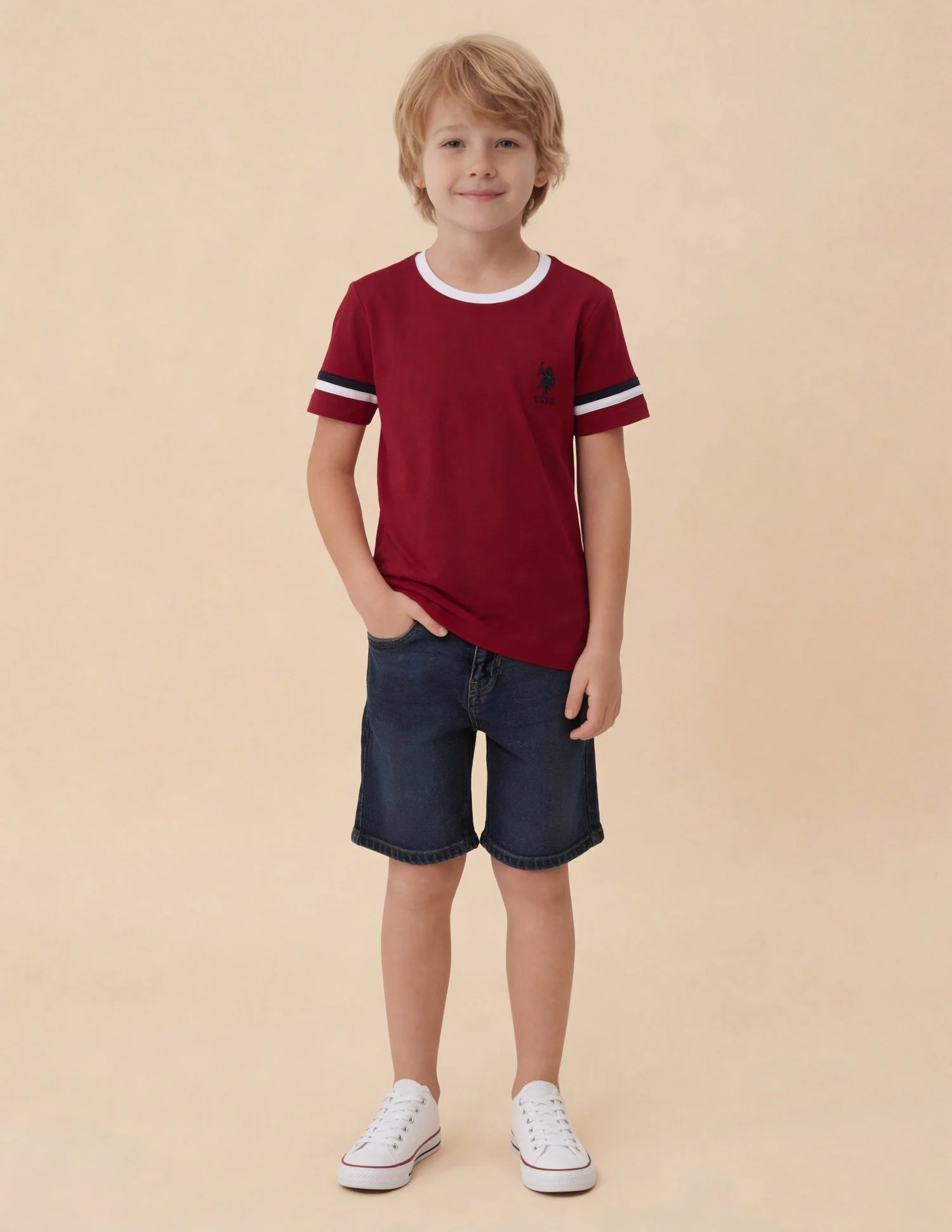 Horizontal Striped And Solid Regular Fit T-Shirt - Pack Of 2 - Image 5