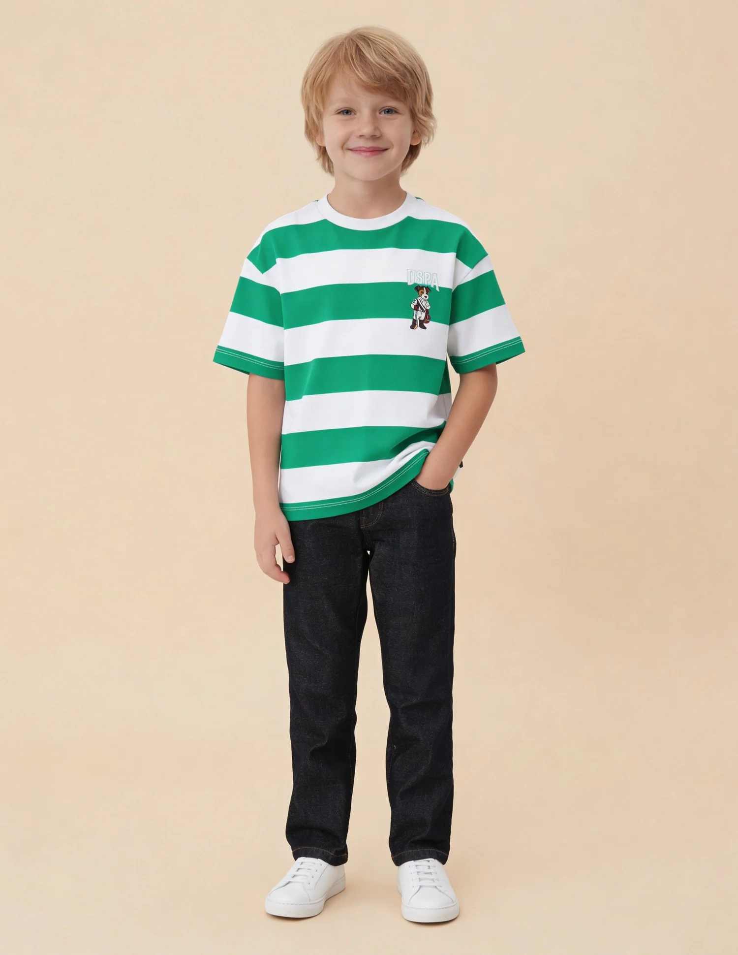 Horizontal Striped Oversized Fit T-Shirt - Image 3