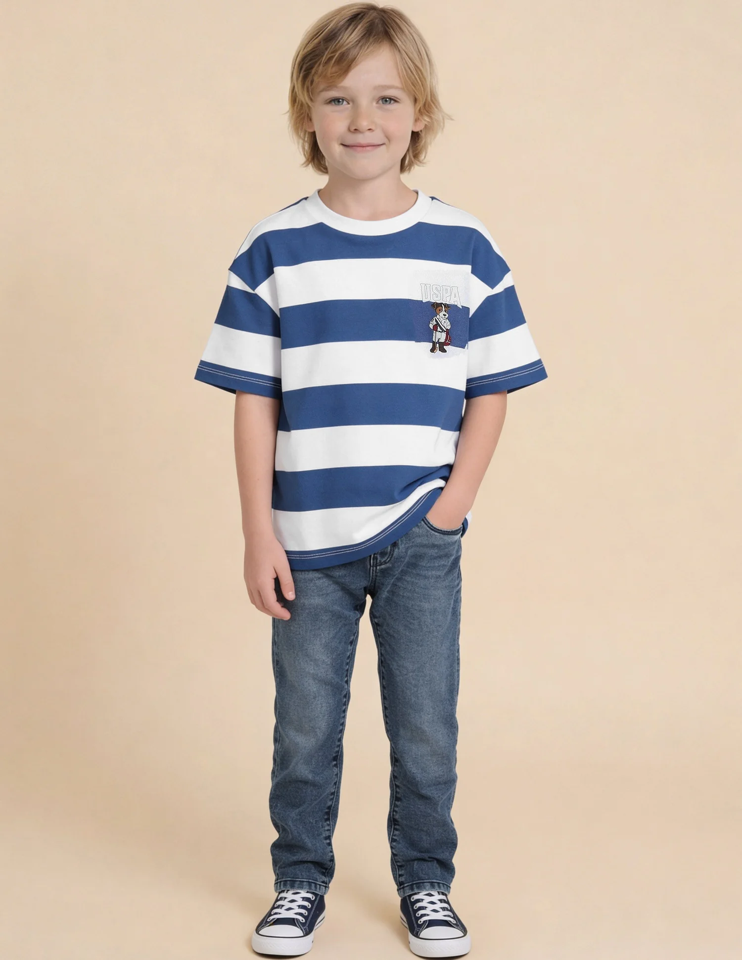 Horizontal Striped Oversized Fit T-Shirt - Image 3