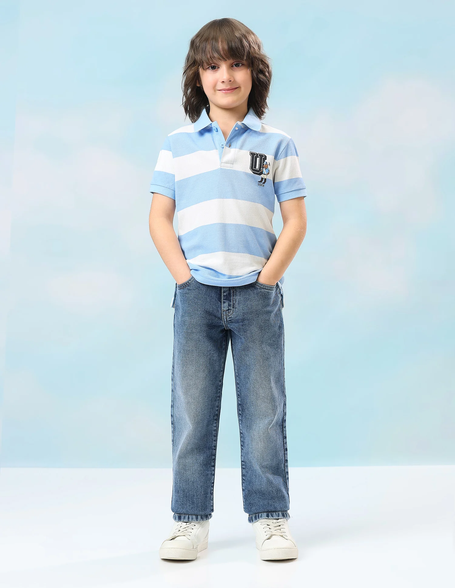 Horizontal Striped Regular Fit Polo Shirt - Image 3