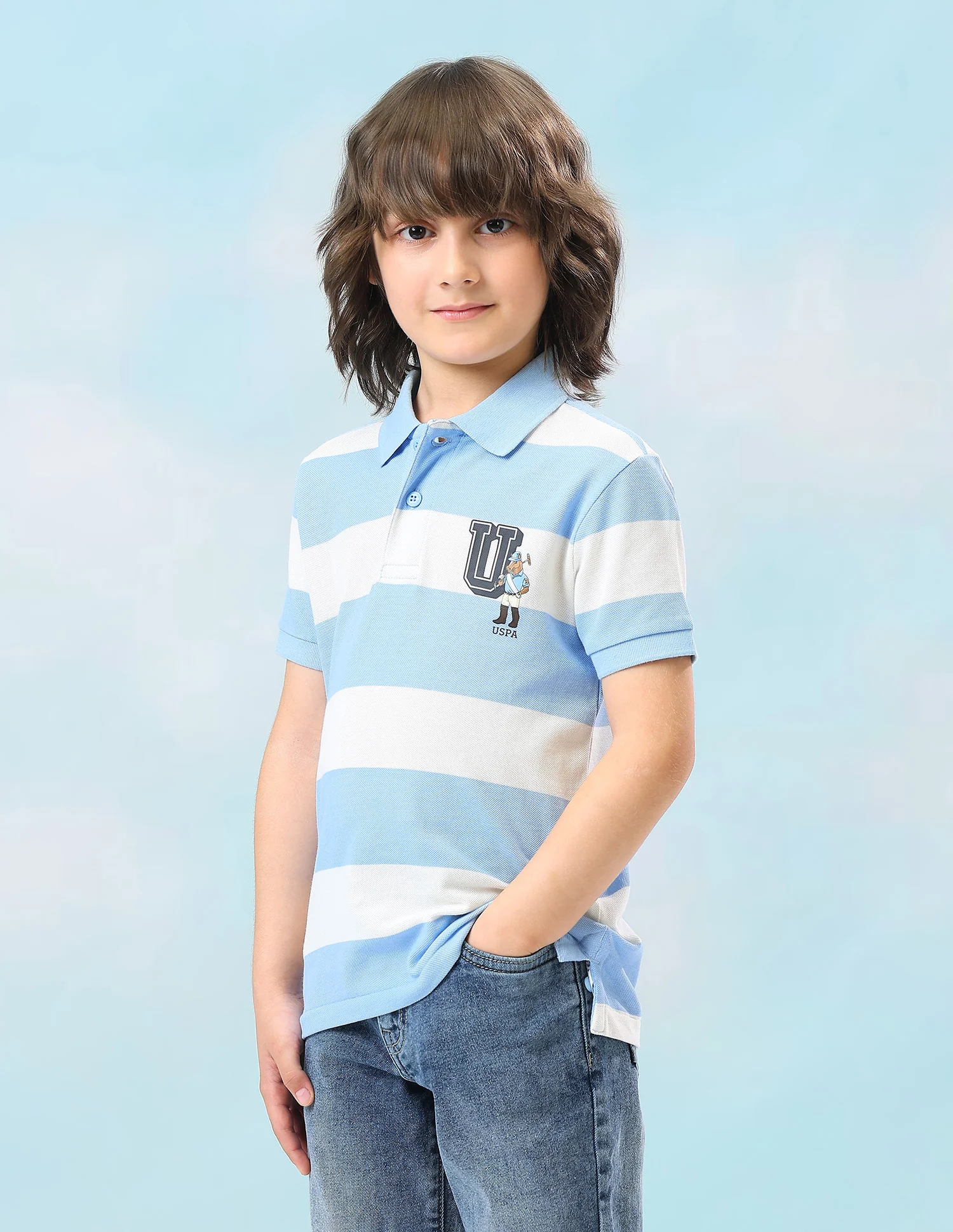 Horizontal Striped Regular Fit Polo Shirt - Image 4