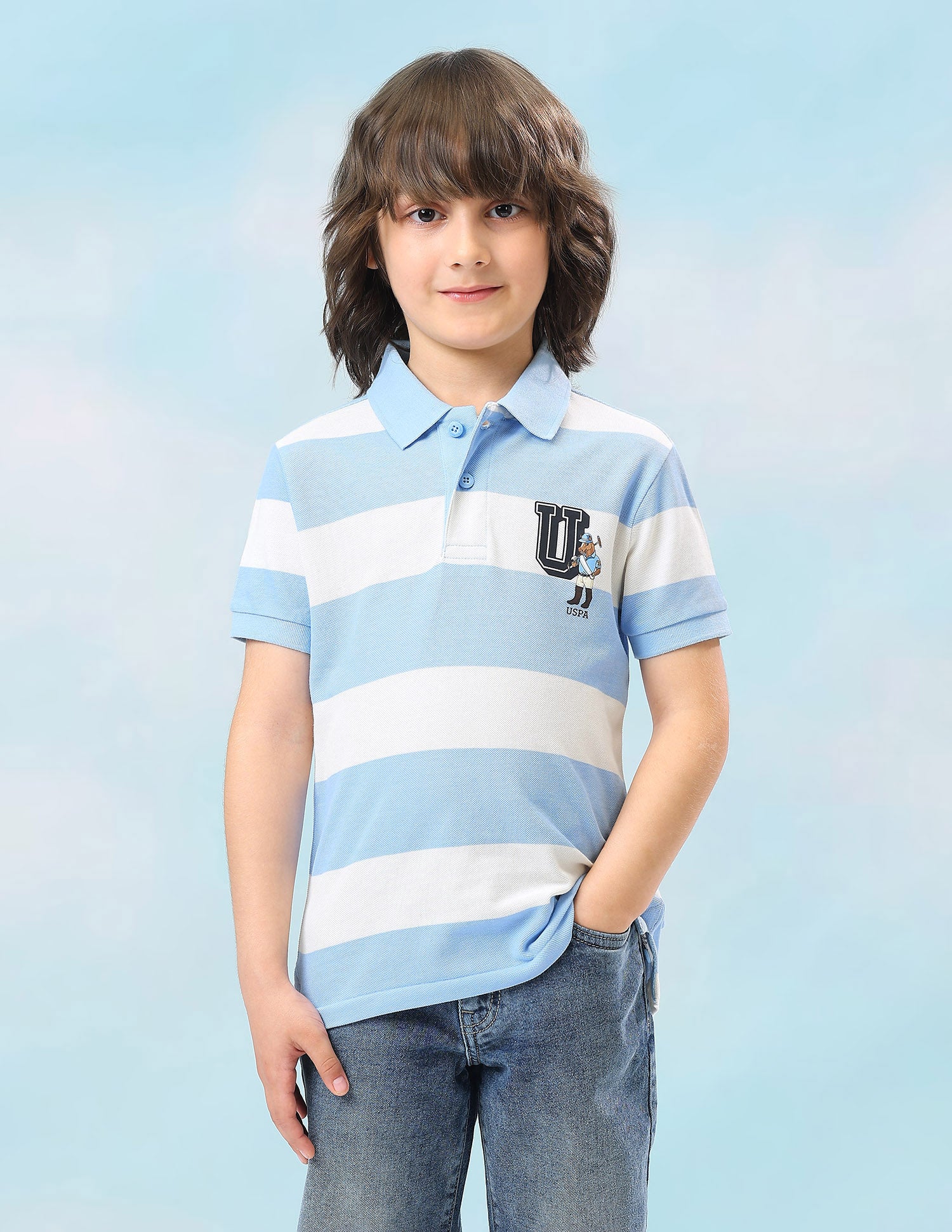 Horizontal Striped Regular Fit Polo Shirt - Image 6