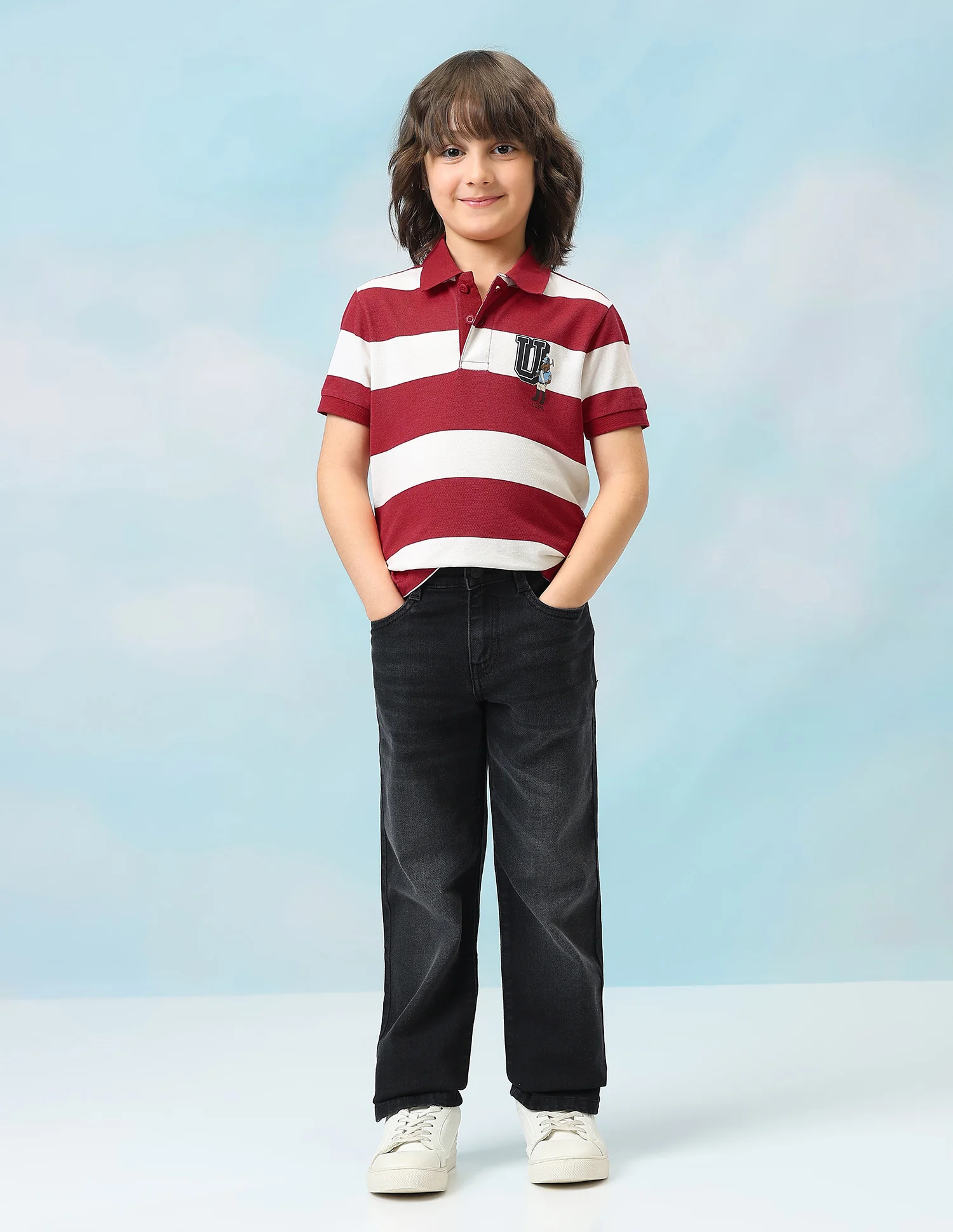 Horizontal Striped Regular Fit Polo Shirt - Image 3