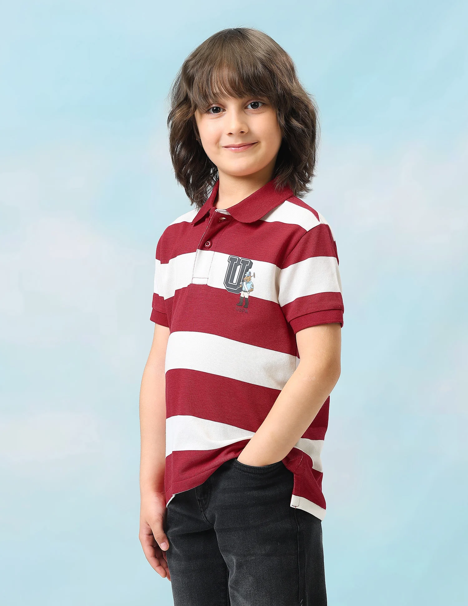 Horizontal Striped Regular Fit Polo Shirt - Image 4