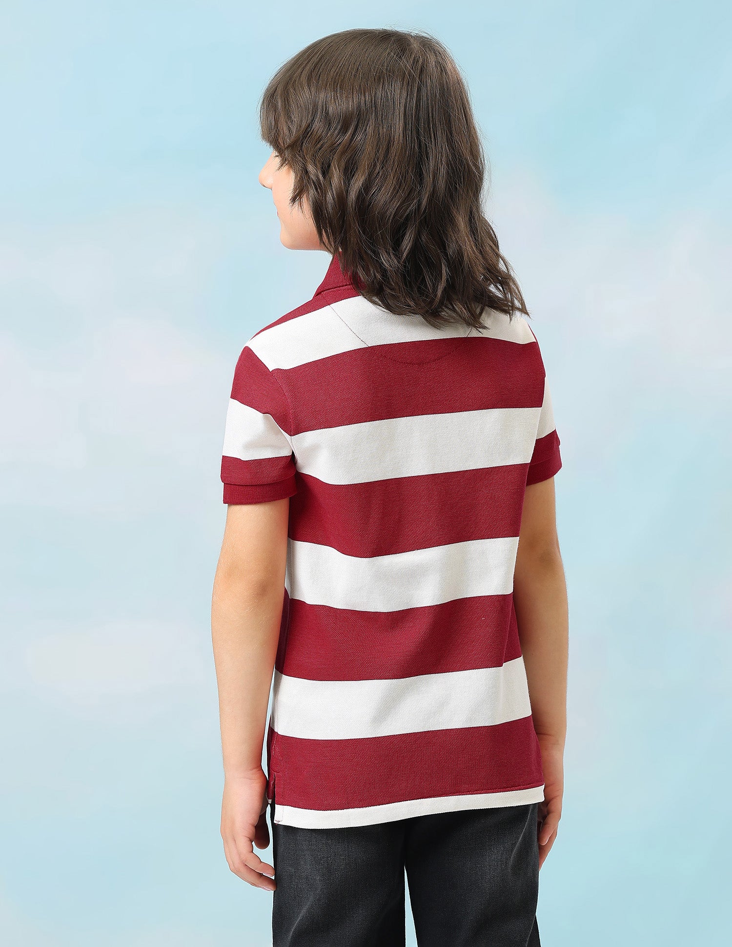 Horizontal Striped Regular Fit Polo Shirt - Image 5