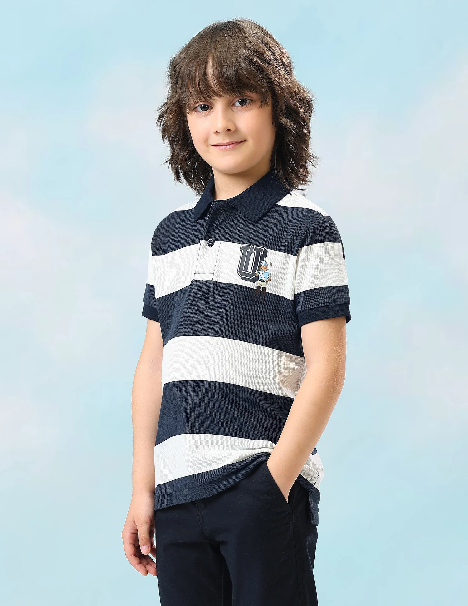Horizontal Striped Regular Fit Polo Shirt - Image 4