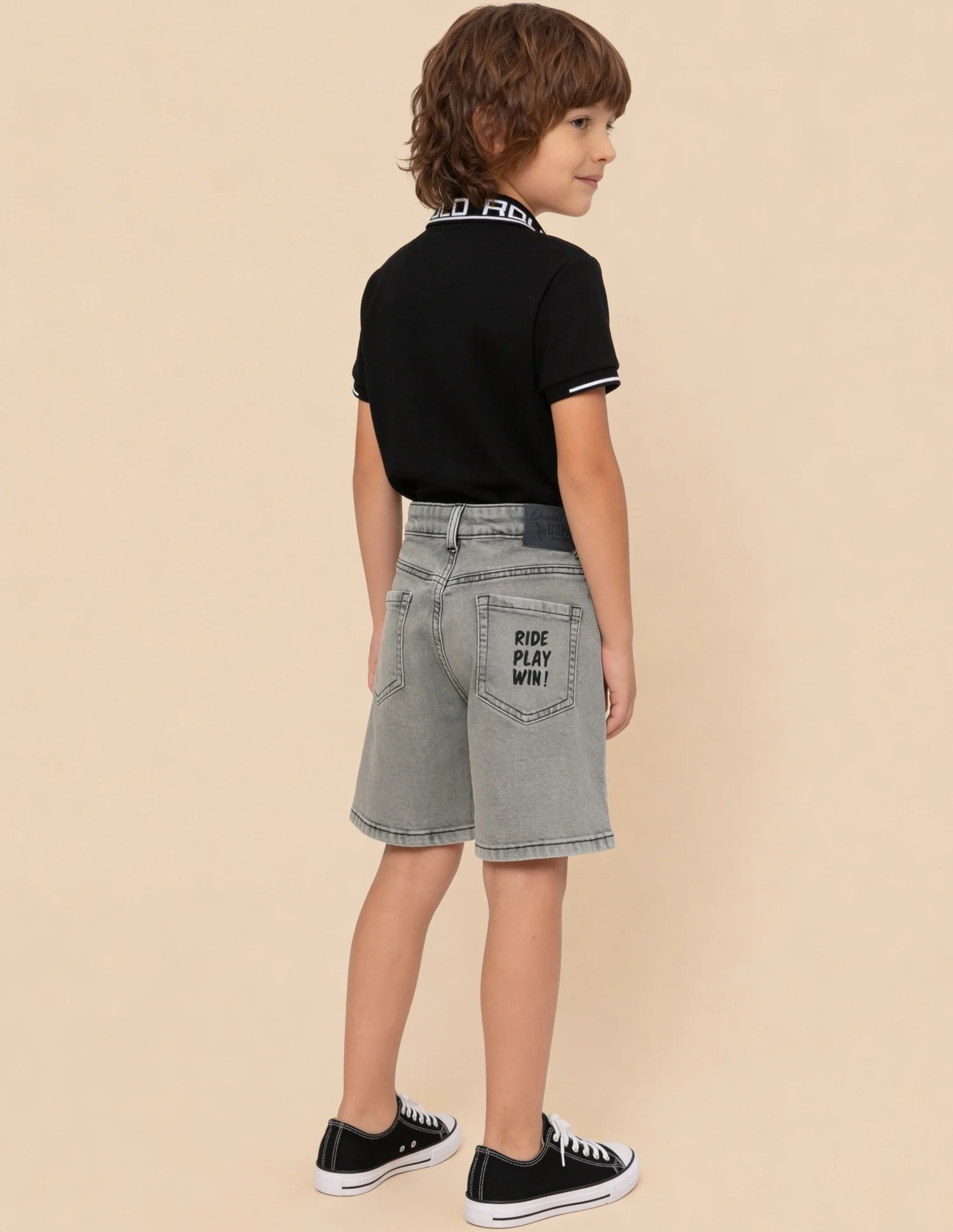 Mid Rise Denim Shorts - Image 4