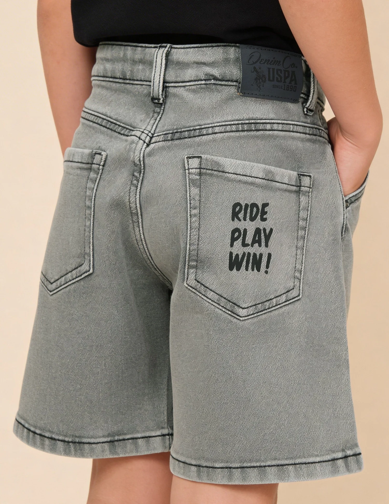 Mid Rise Denim Shorts - Image 5