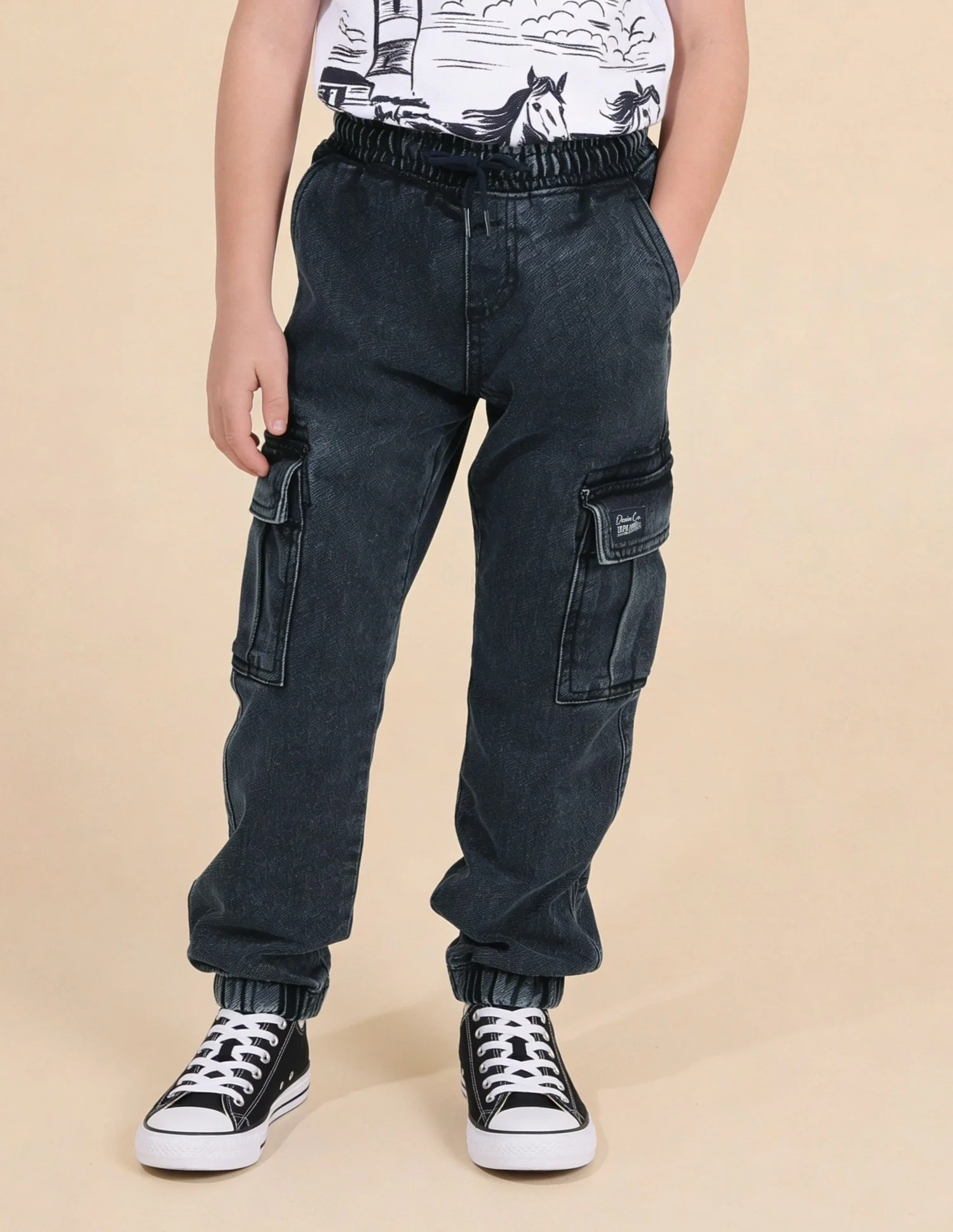 Mid Rise Regular Fit Cargo Jeans - Image 3