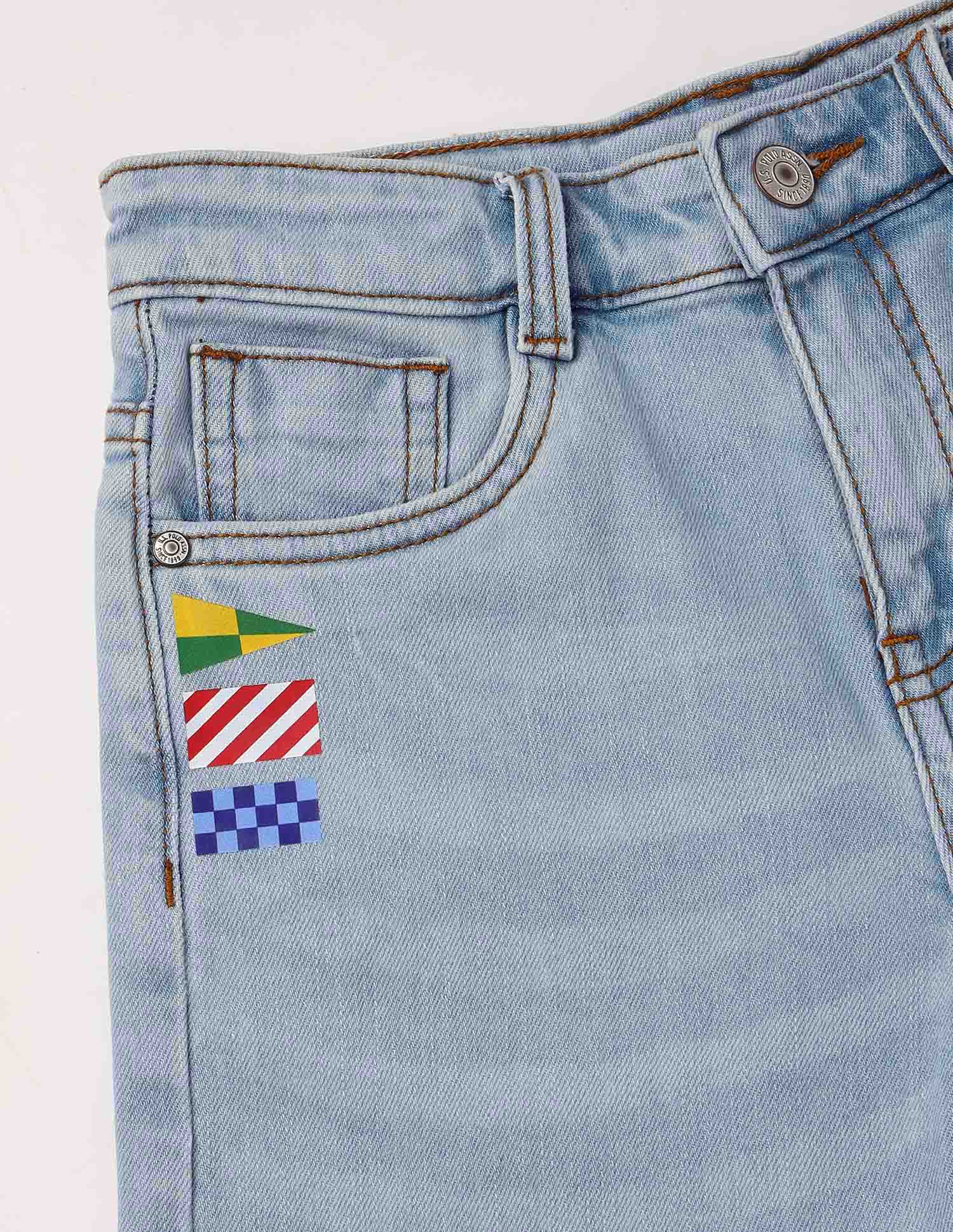 Mid Rise Regular Fit Denim Shorts - Image 2