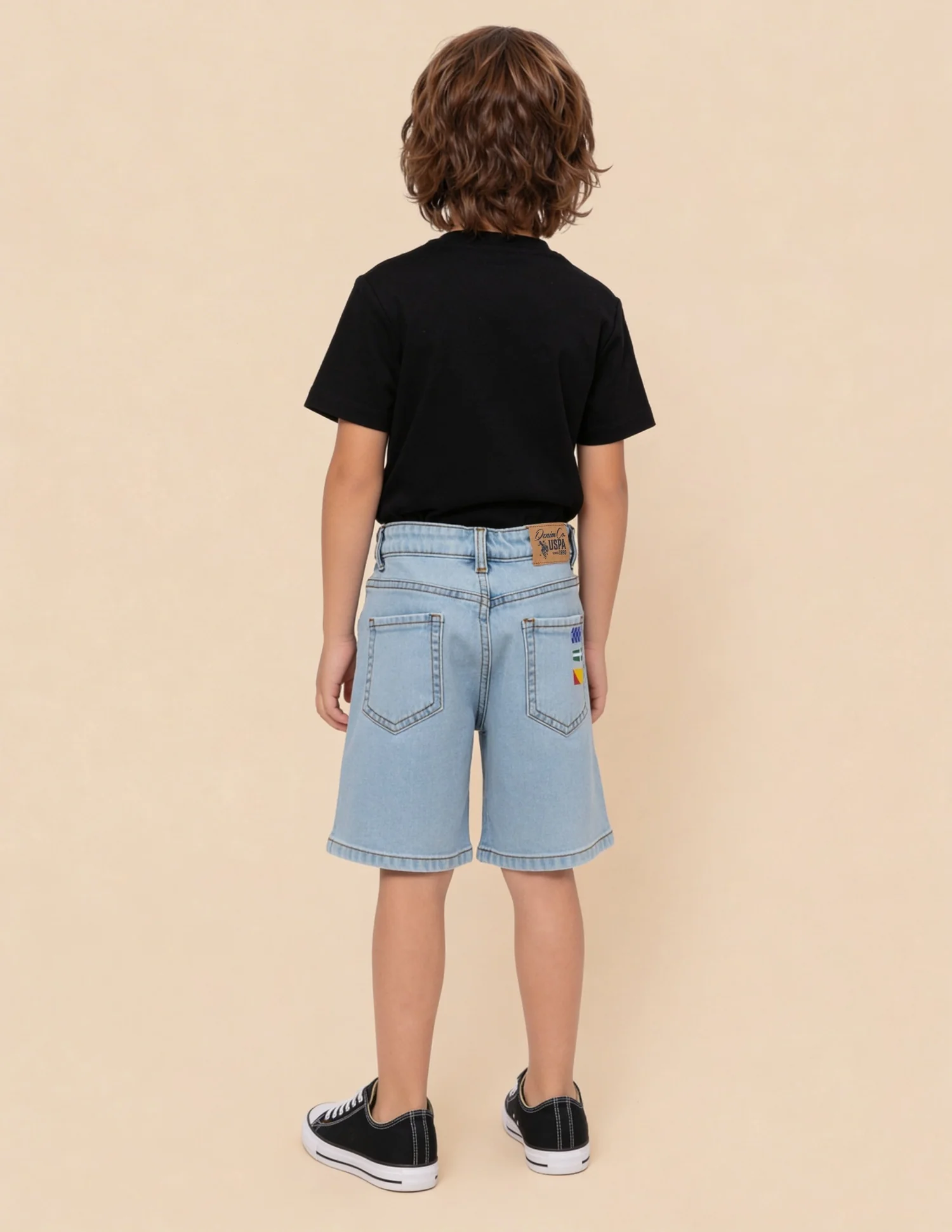 Mid Rise Regular Fit Denim Shorts - Image 4