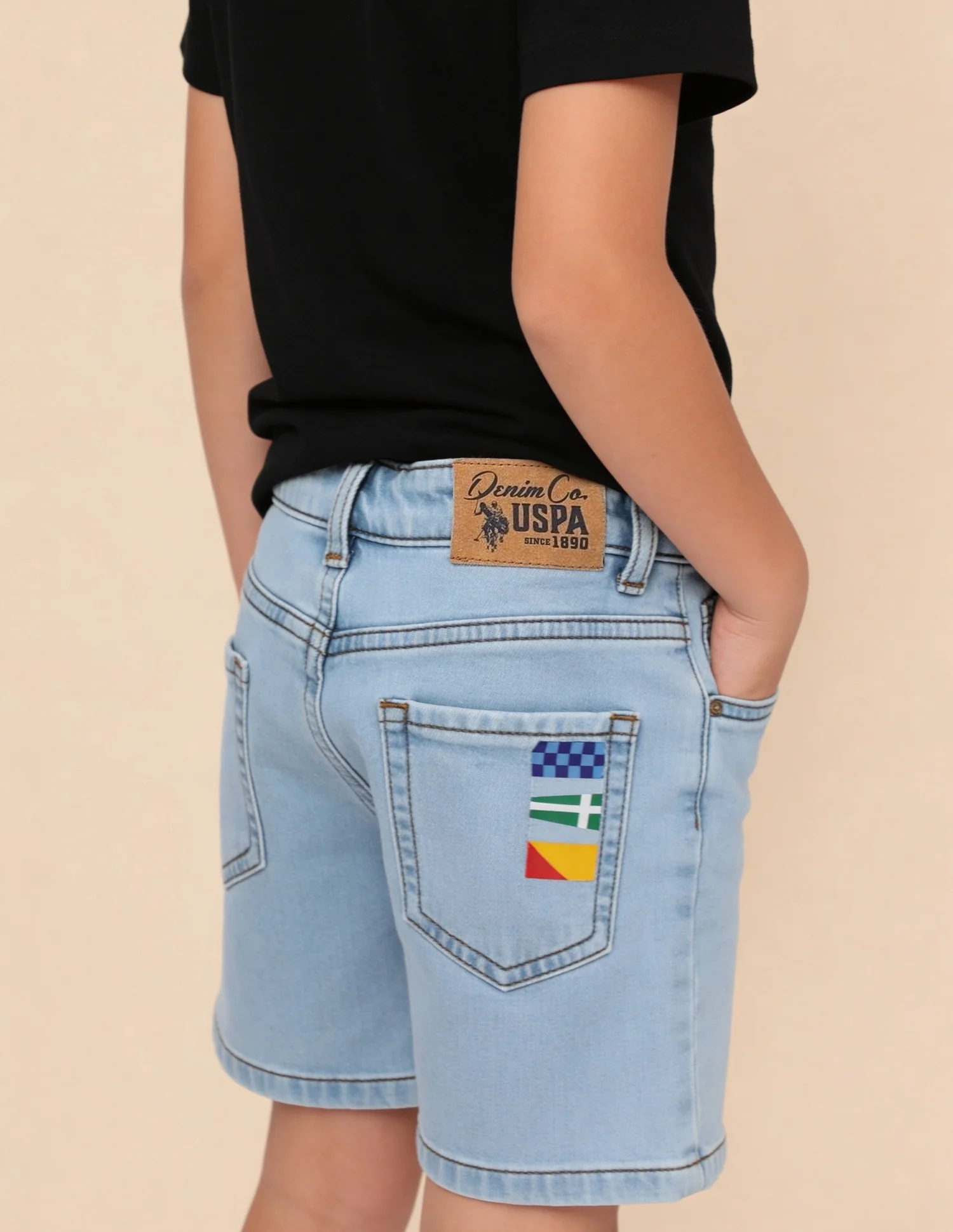 Mid Rise Regular Fit Denim Shorts - Image 5