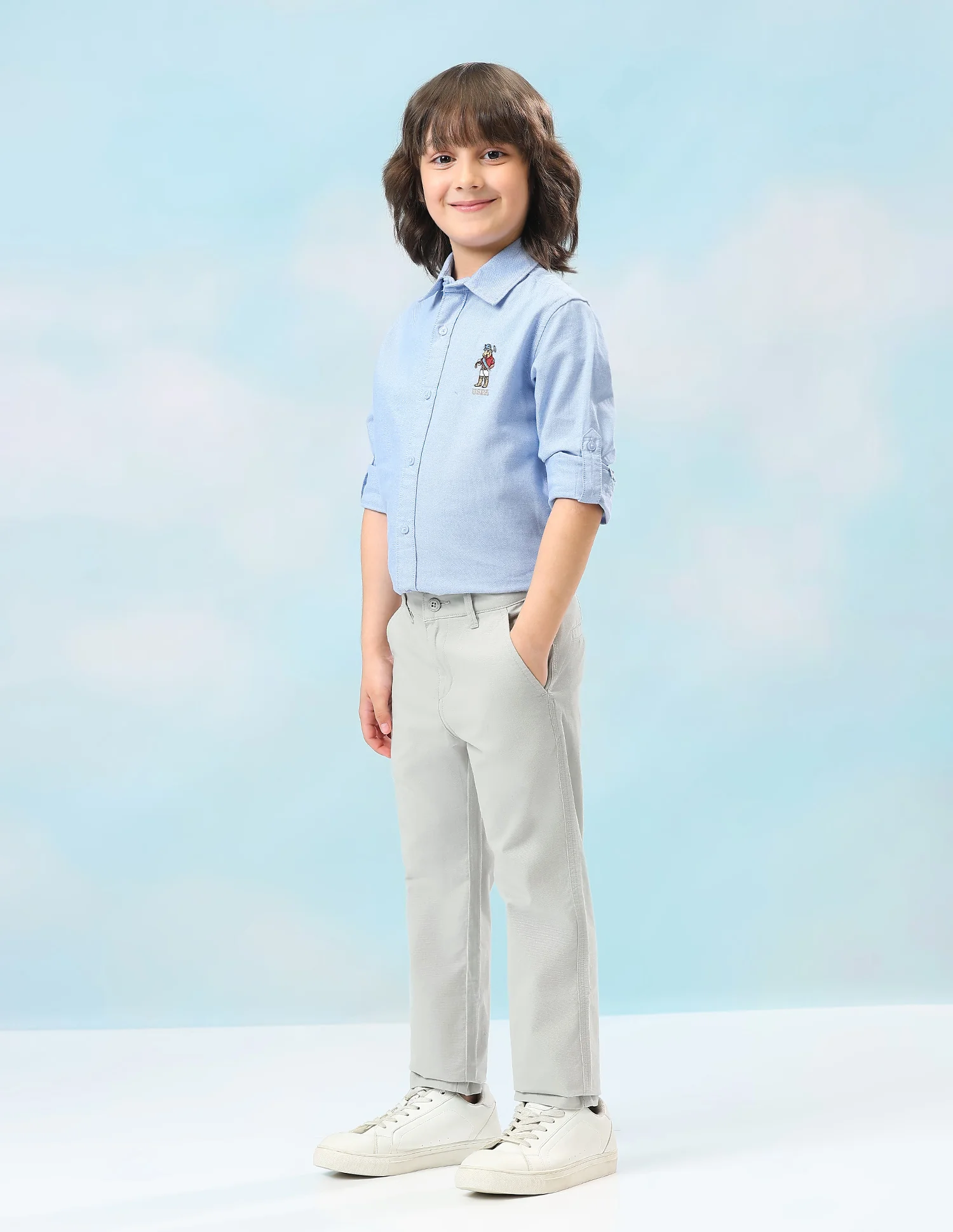 Mid Rise Twill Trousers - Image 4