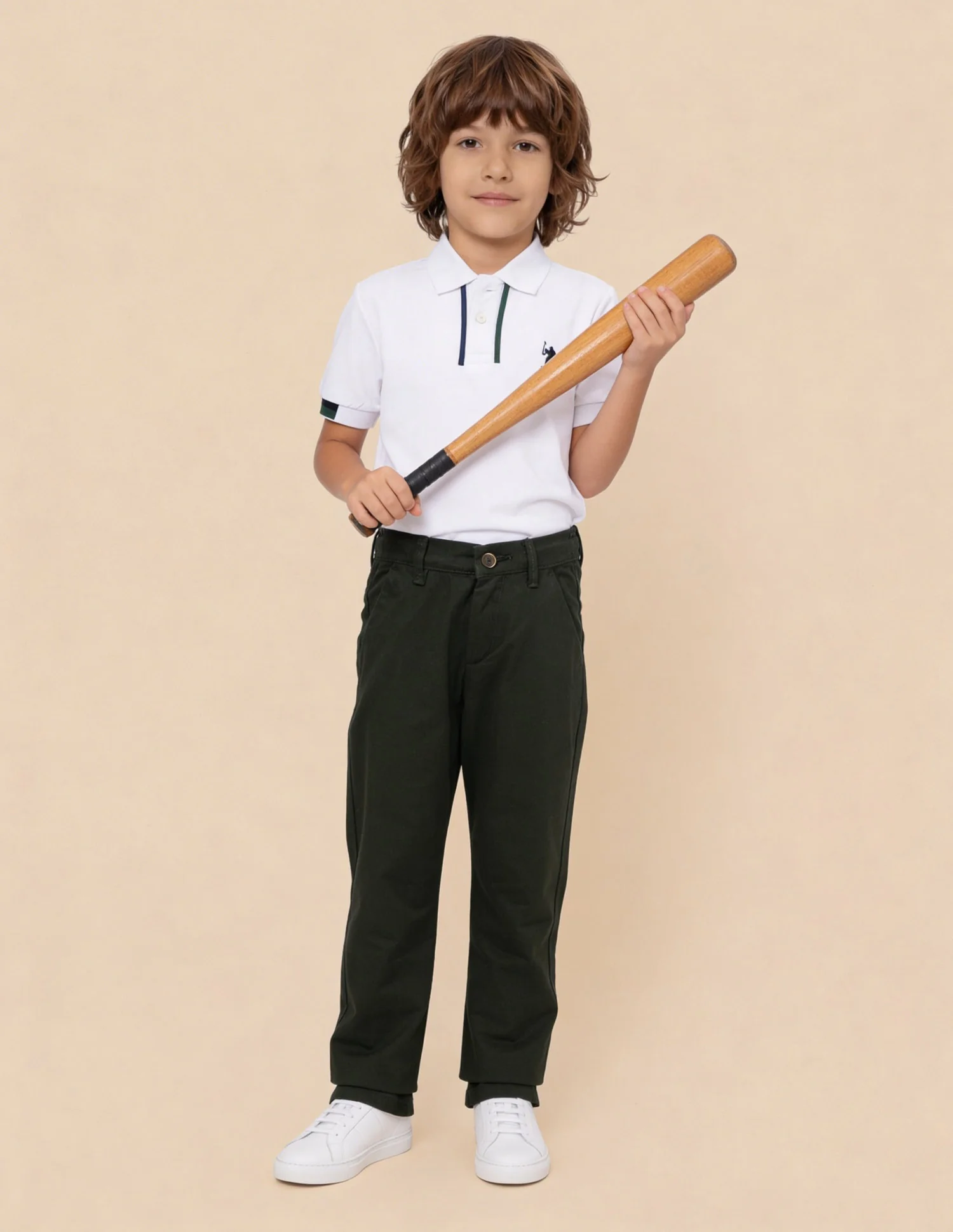 Mid Rise Twill Trousers