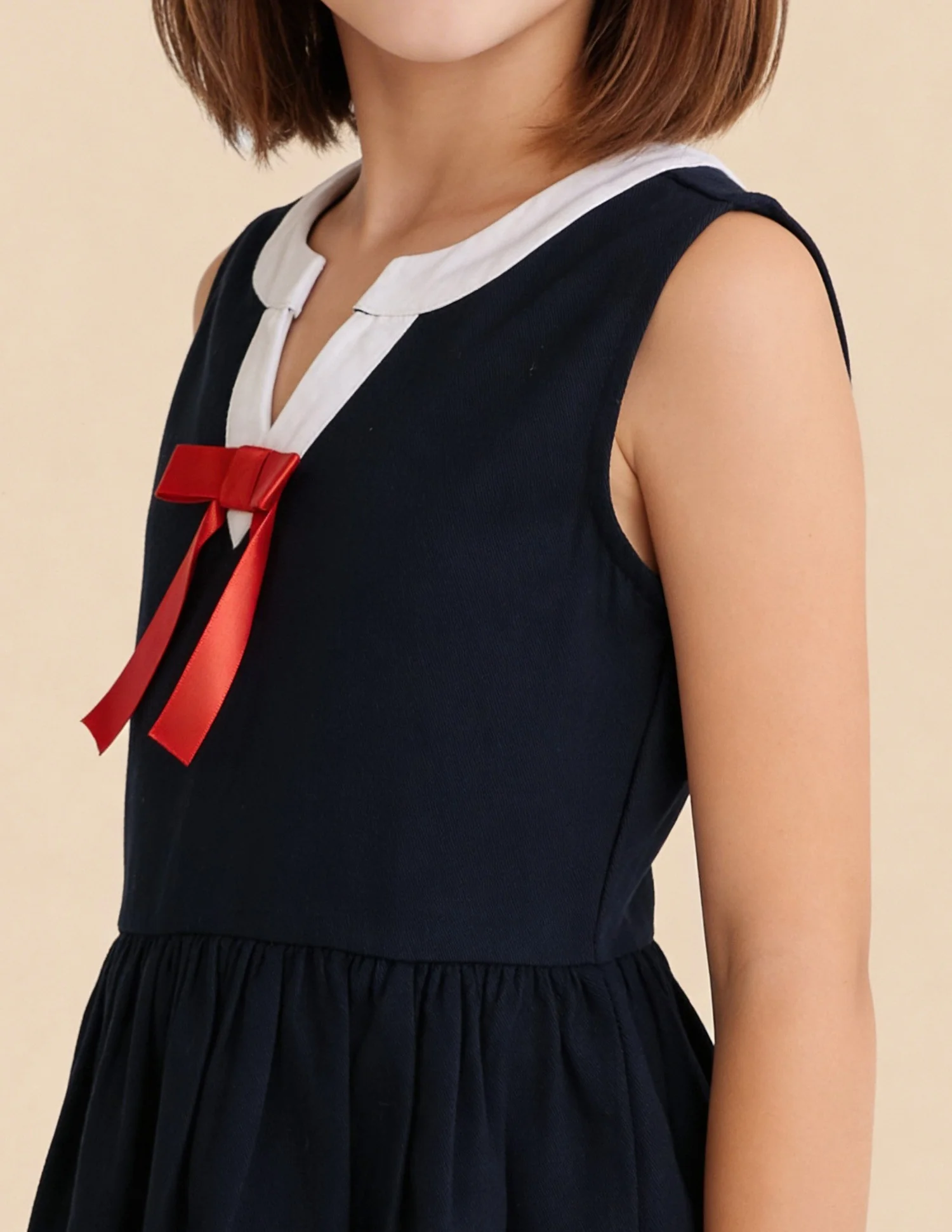 Nautical A-Line Bow Dress - Image 5