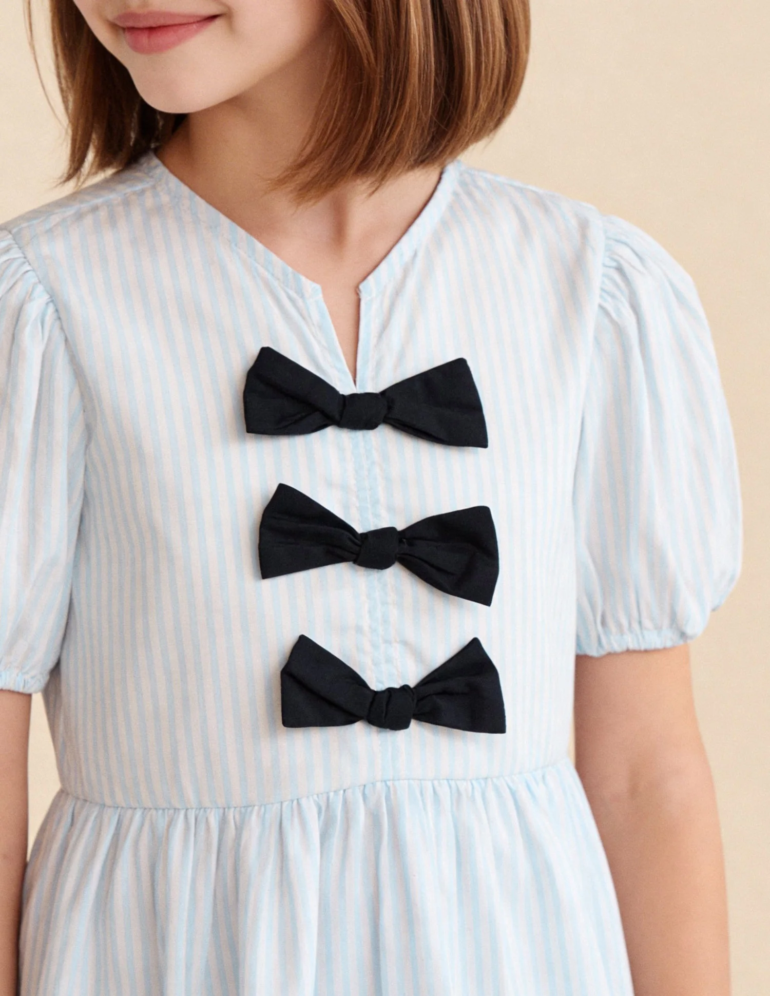 Nautical Vertical Striped Bow Dress - Image 5