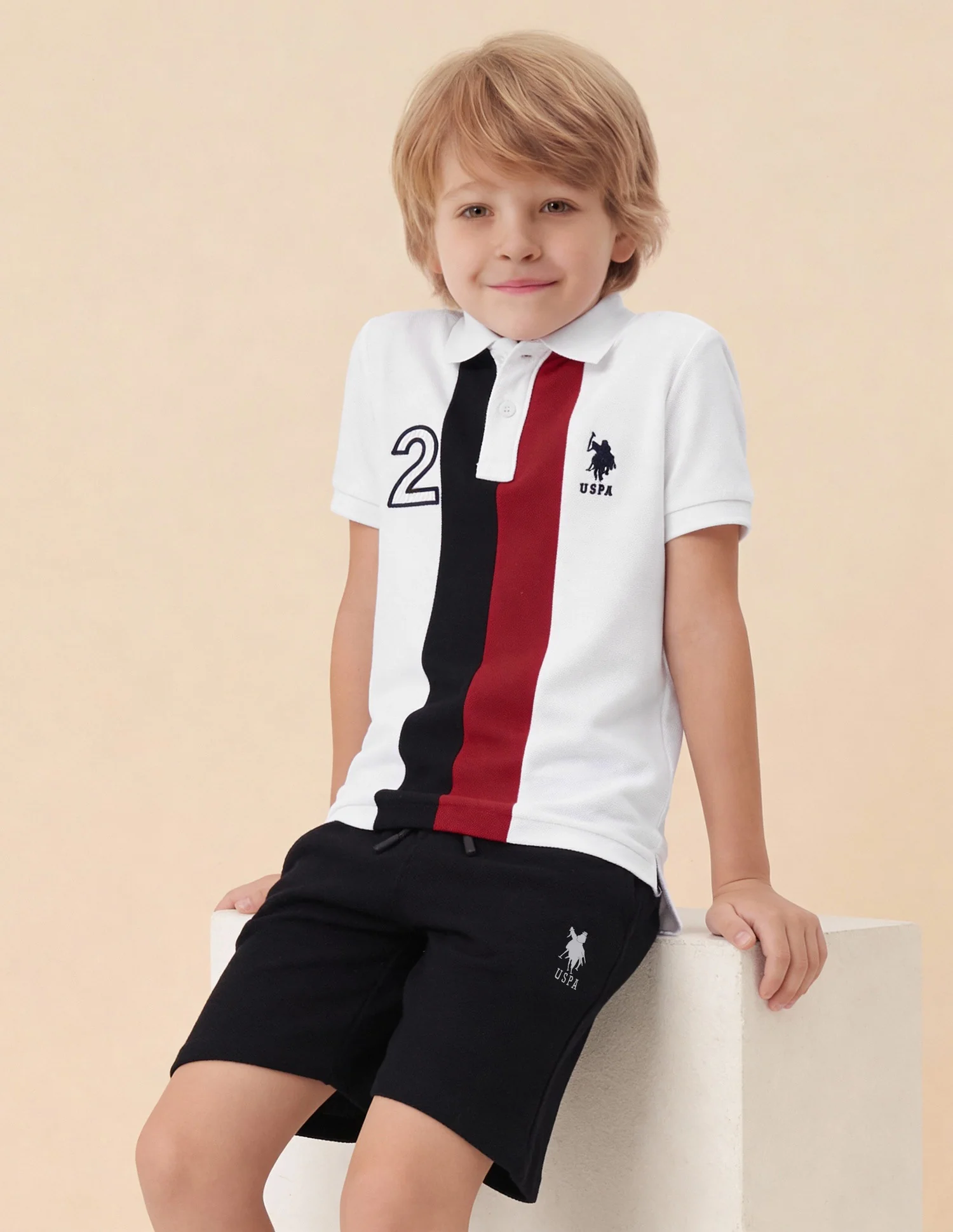 Numeric Embroidered Regular Fit Polo Shirt