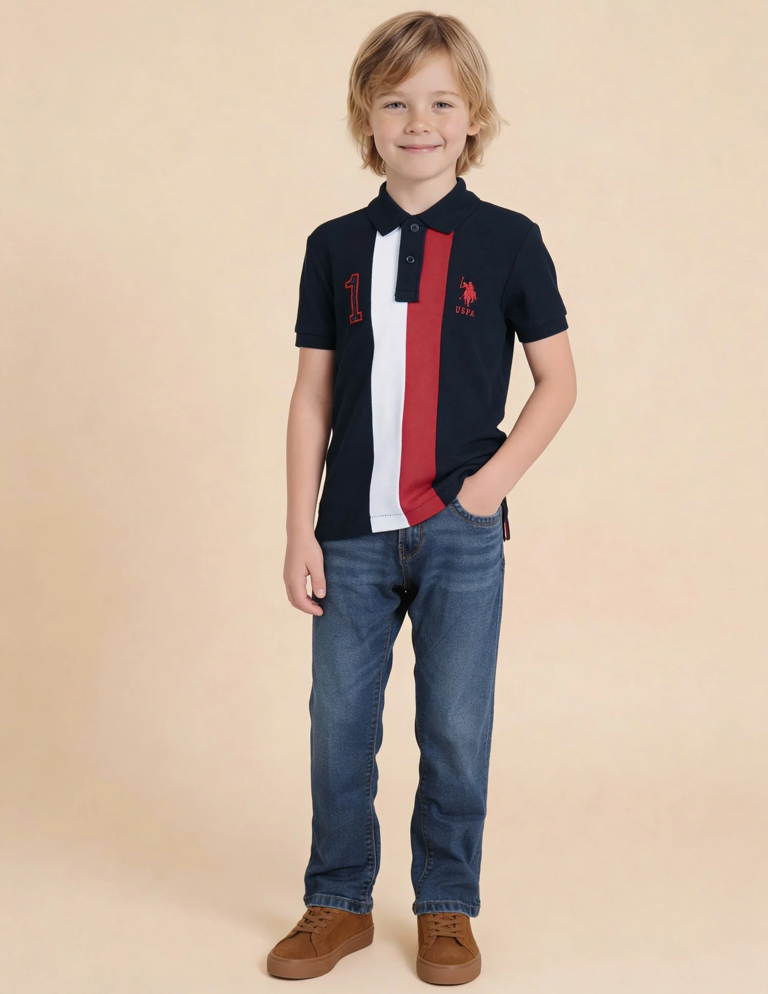 Numeric Embroidered Regular Fit Polo Shirt - Image 3