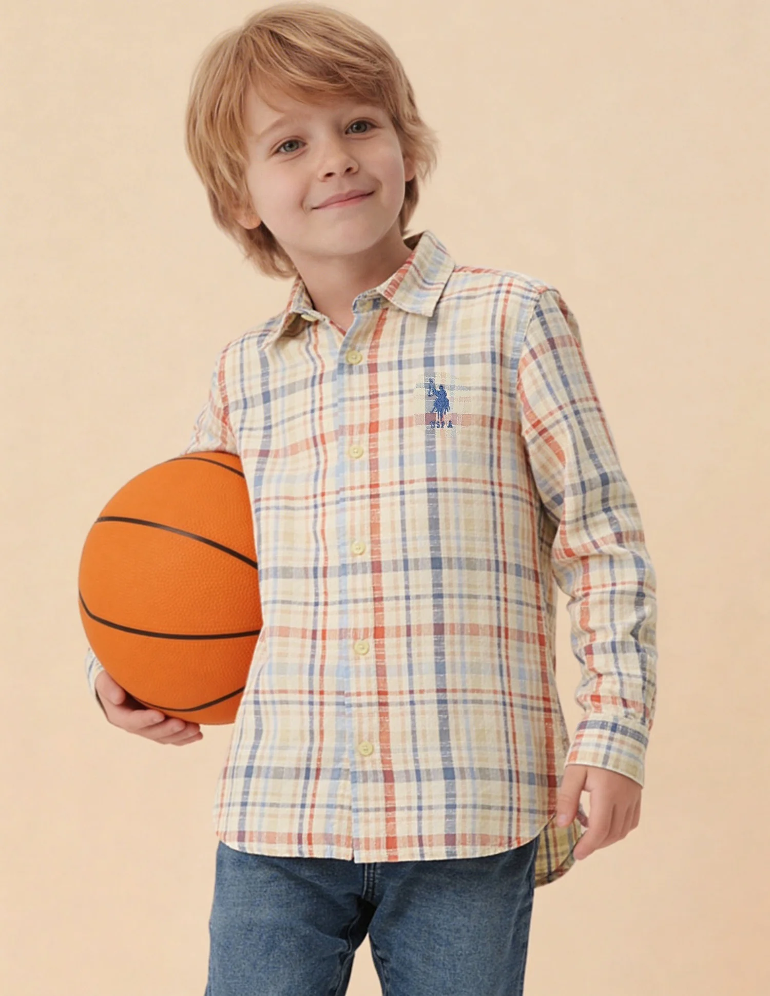 Plaid Checked Dobby Weave Shirt