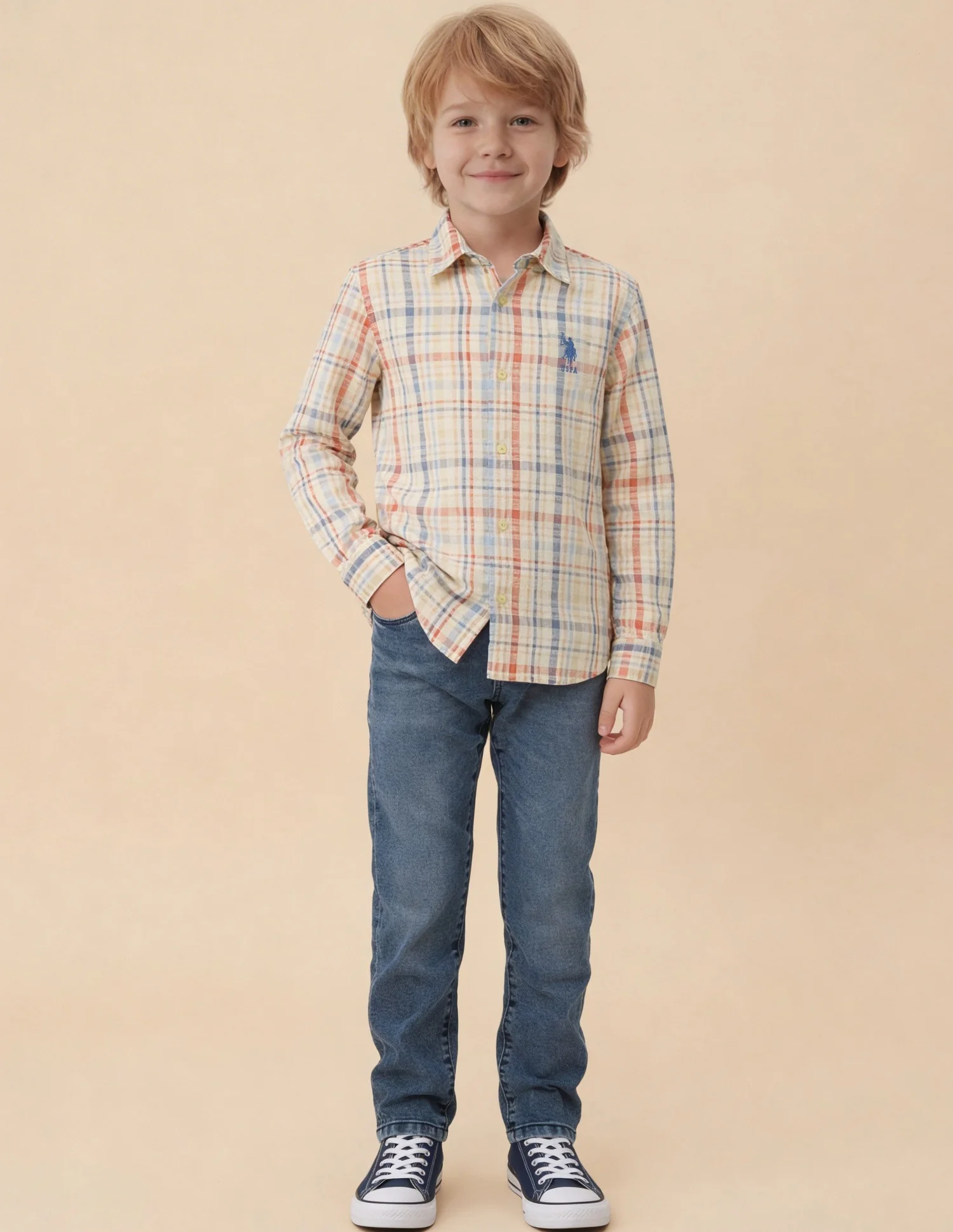 Plaid Checked Dobby Weave Shirt - Image 3