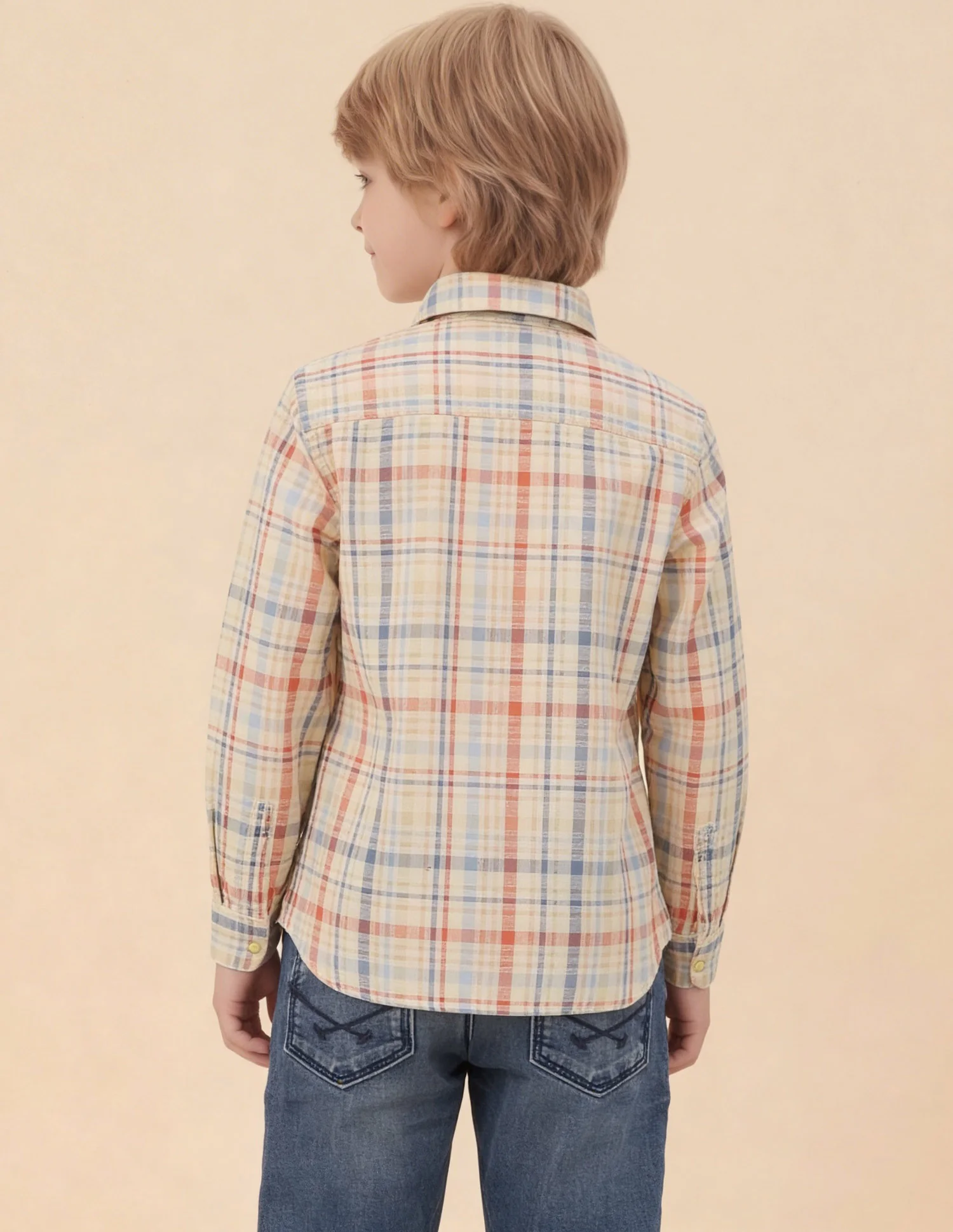Plaid Checked Dobby Weave Shirt - Image 4