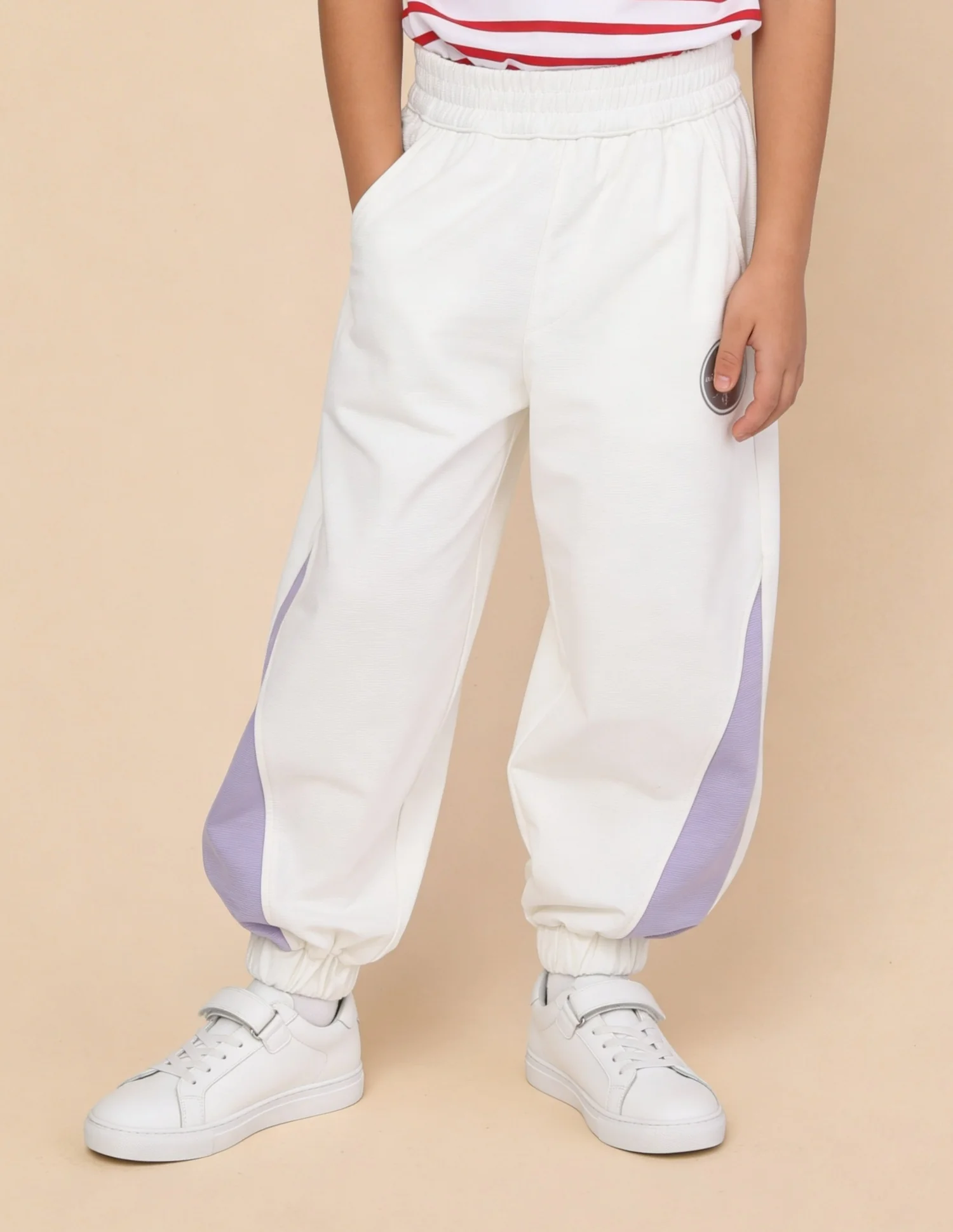 Regular Fit Colour Blocked Joggers - Image 4