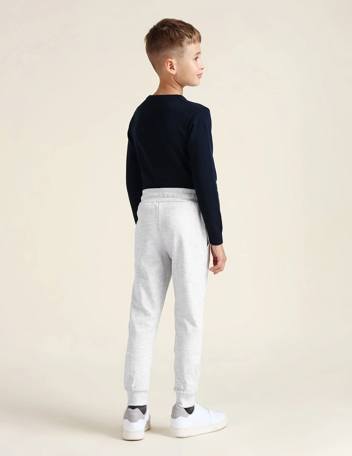 Regular Fit Solid Joggers - Image 4