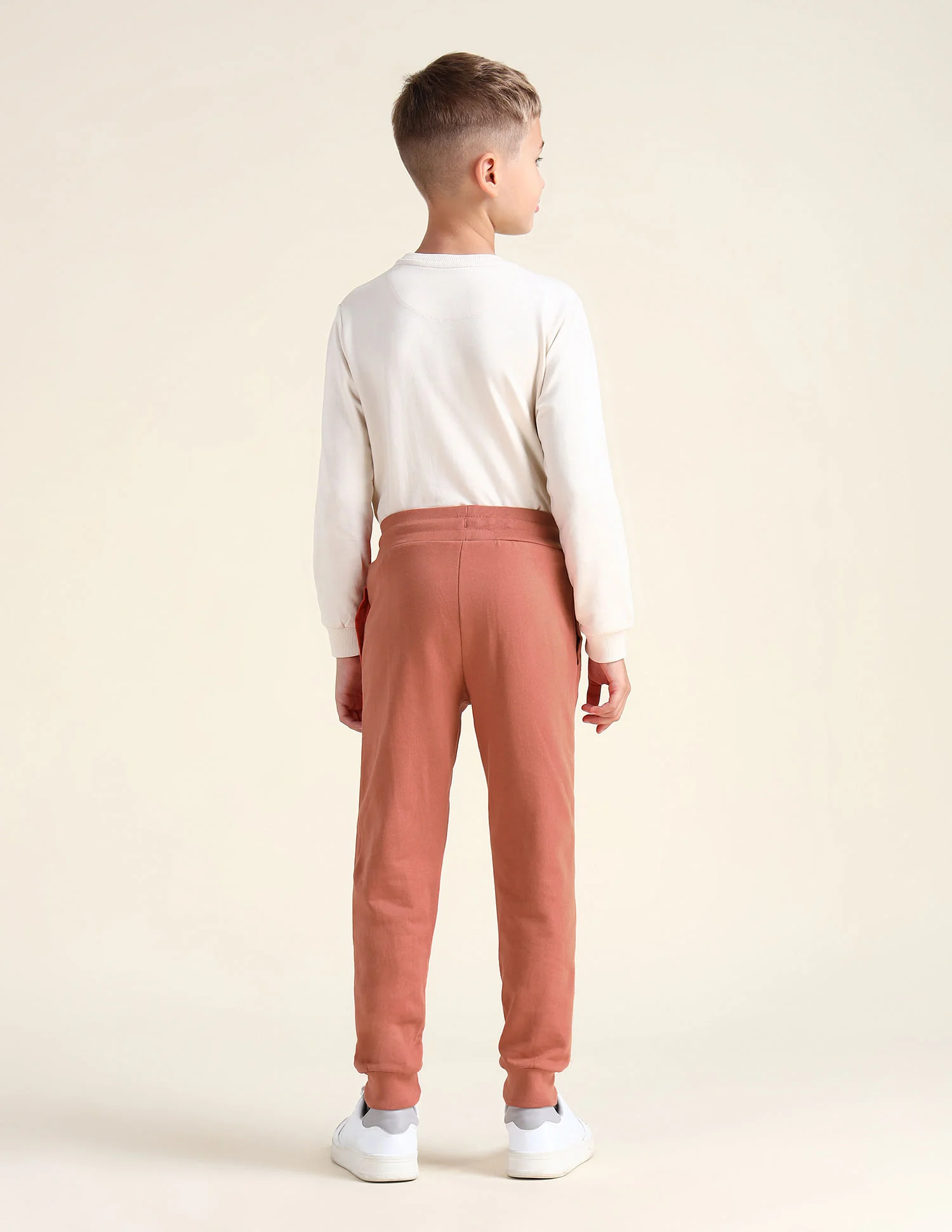 Regular Fit Solid Joggers - Image 4