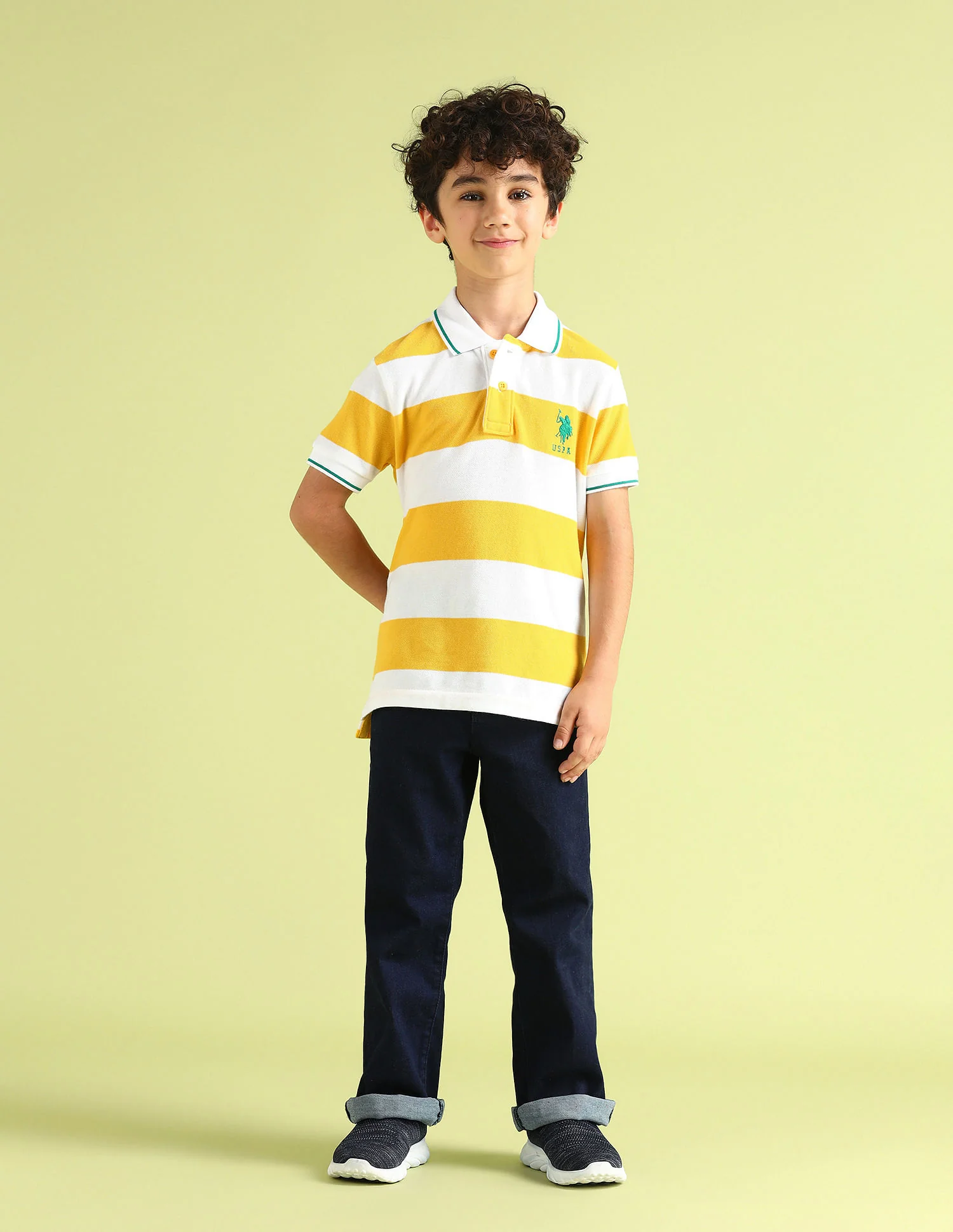 Regular fit Striped Polo Shirt - Image 3