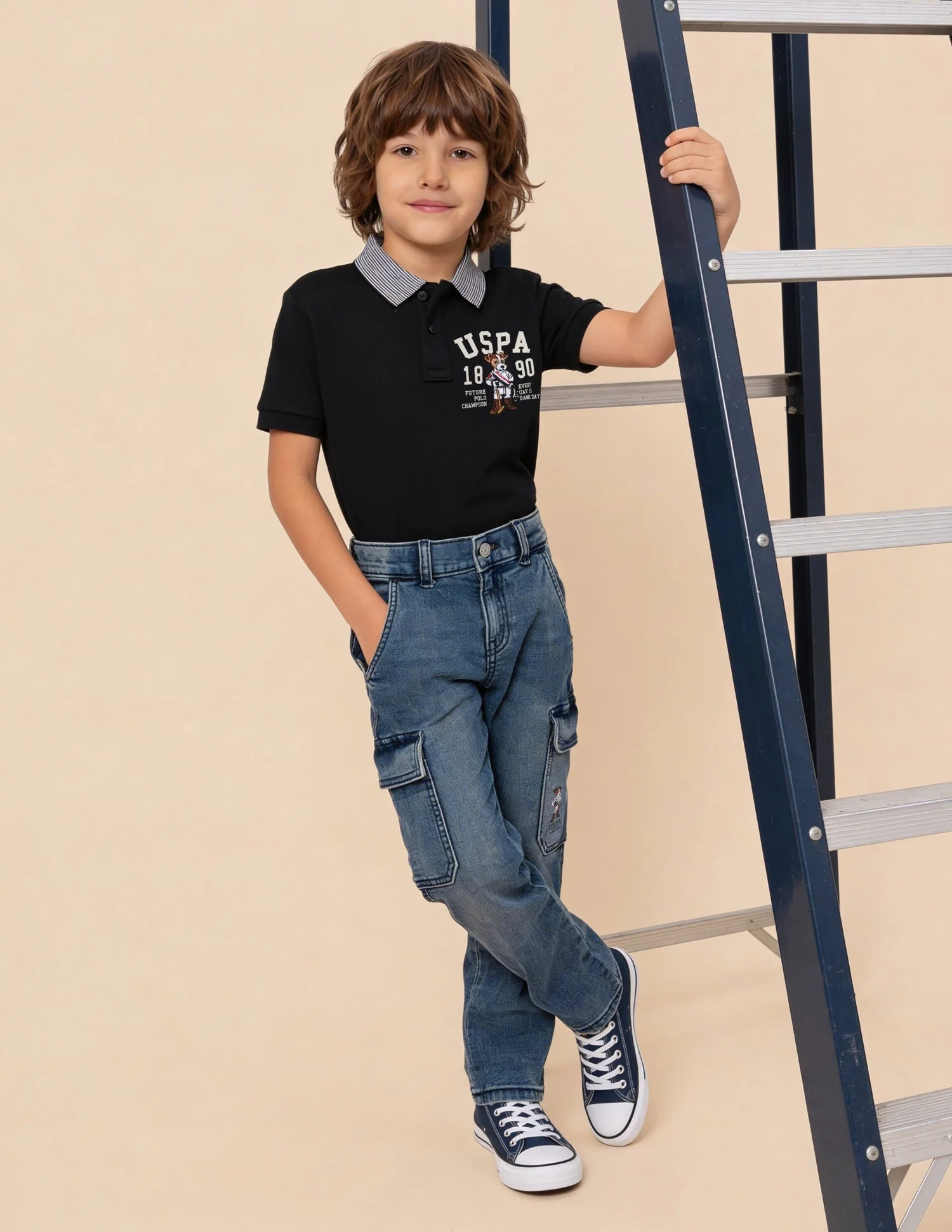 Relaxed Fit Blue Jeans - Image 3