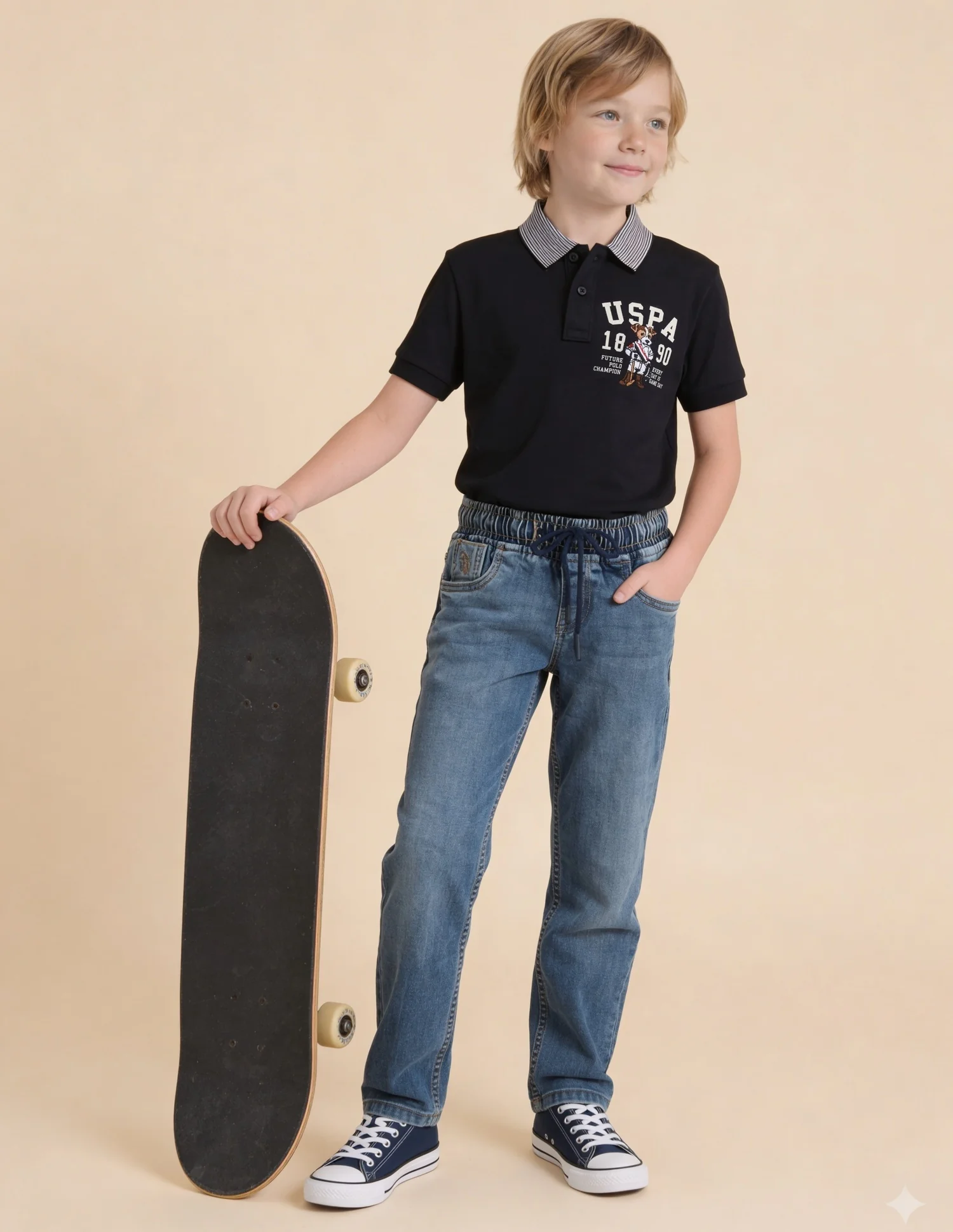 Relaxed Fit Blue Jeans - Image 3
