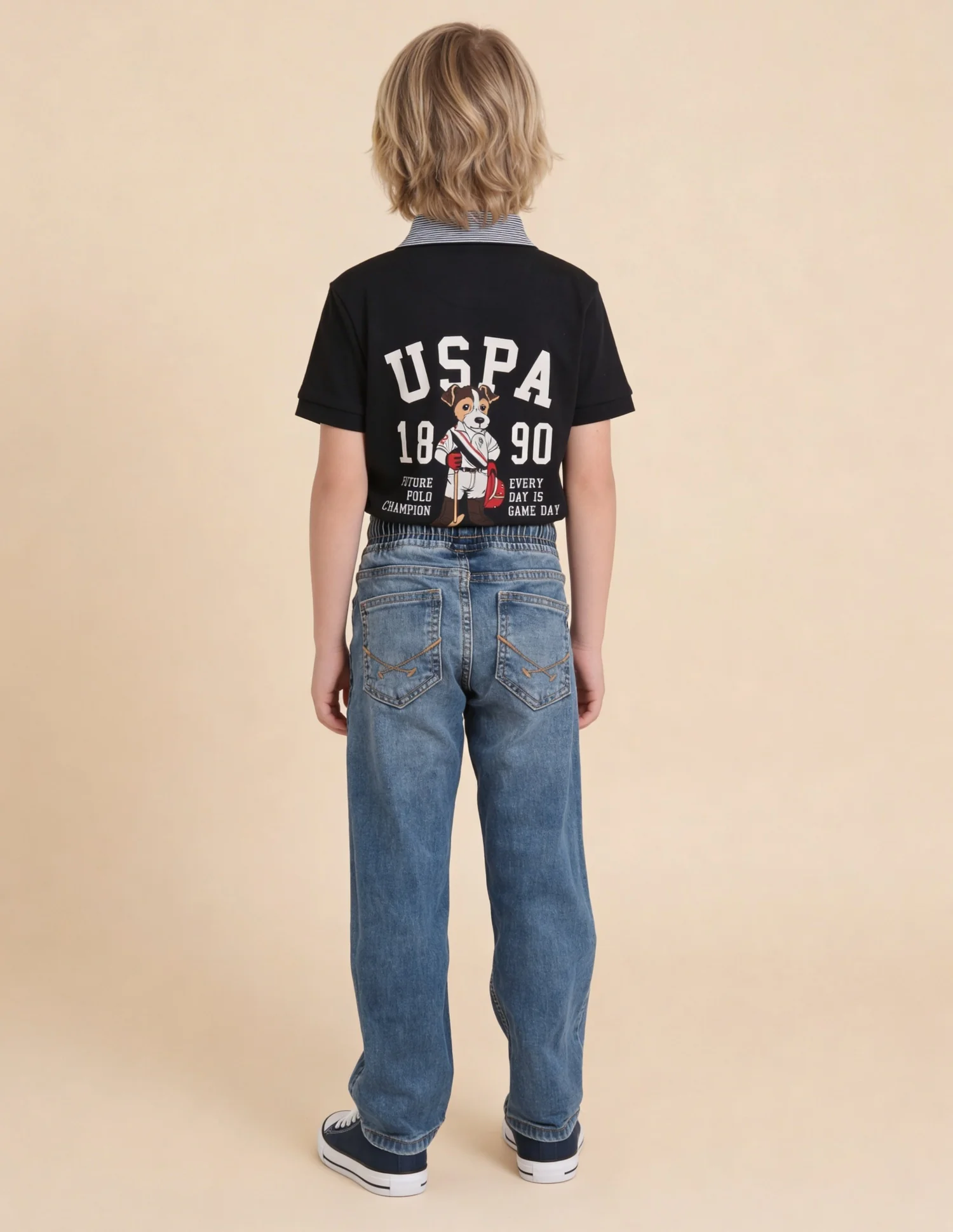 Relaxed Fit Blue Jeans - Image 4