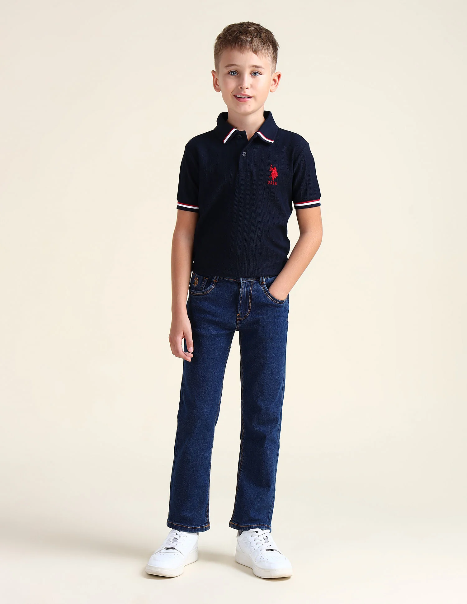 Relaxed Fit Dark Washed Jeans - Image 3