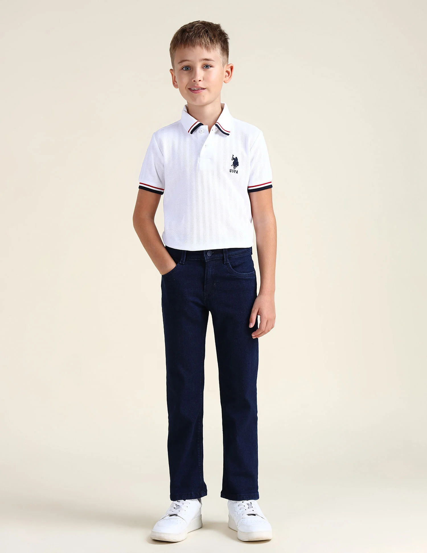 Relaxed Fit Dark Washed Jeans - Image 3