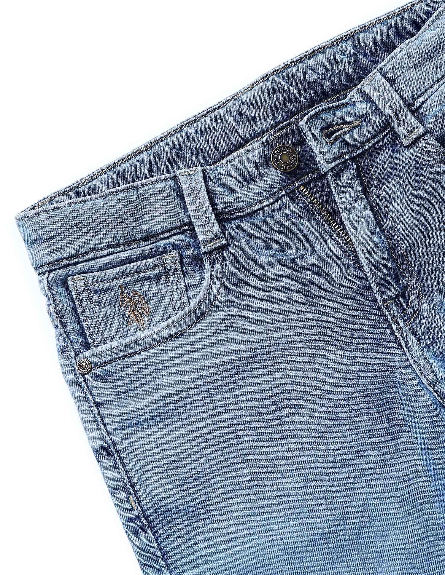 Relaxed Fit Whiskered Jeans - Image 2